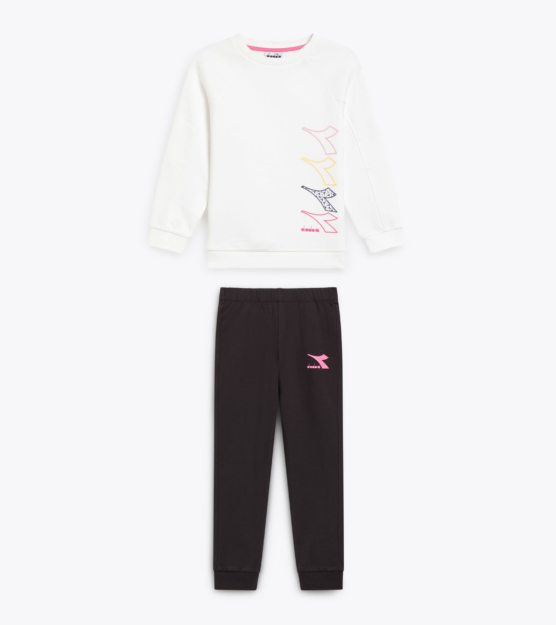 Coordinated tracksuit - Girls 
 JG. TRACKSUIT LOGO OPTICAL WHITE - Diadora