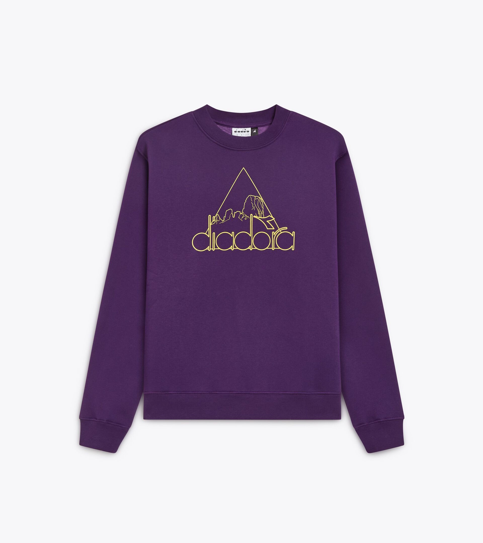 Sporty sweatshirt - Gender Neutral SWEATSHIRT CREW ROUTE VIOLET JEWEL - Diadora