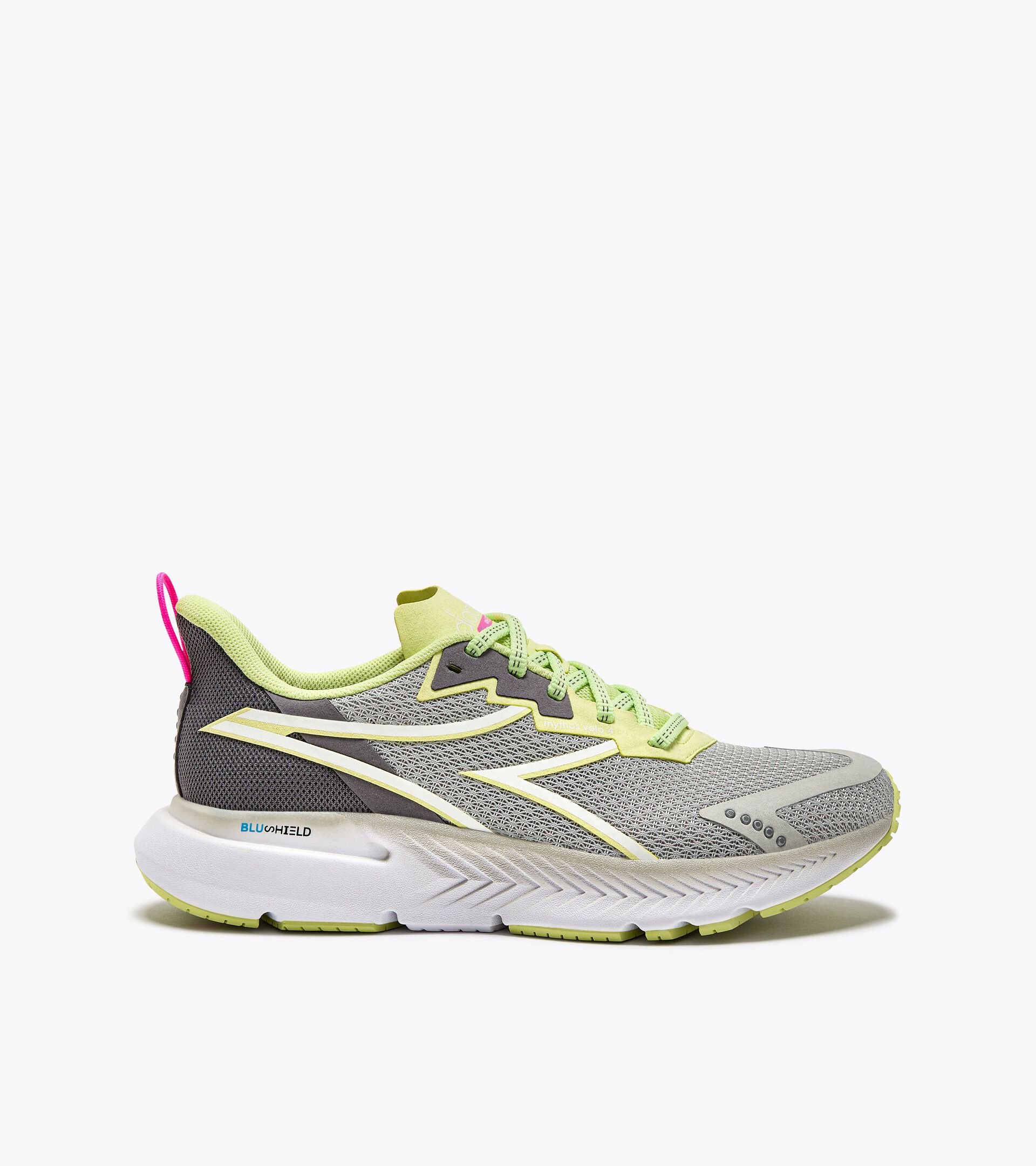 Running shoe - Stability and lightness - Donna
 MYTHOS BLUSHIELD VOLO 4 W SILVER DD/SHADOW LIME - Diadora