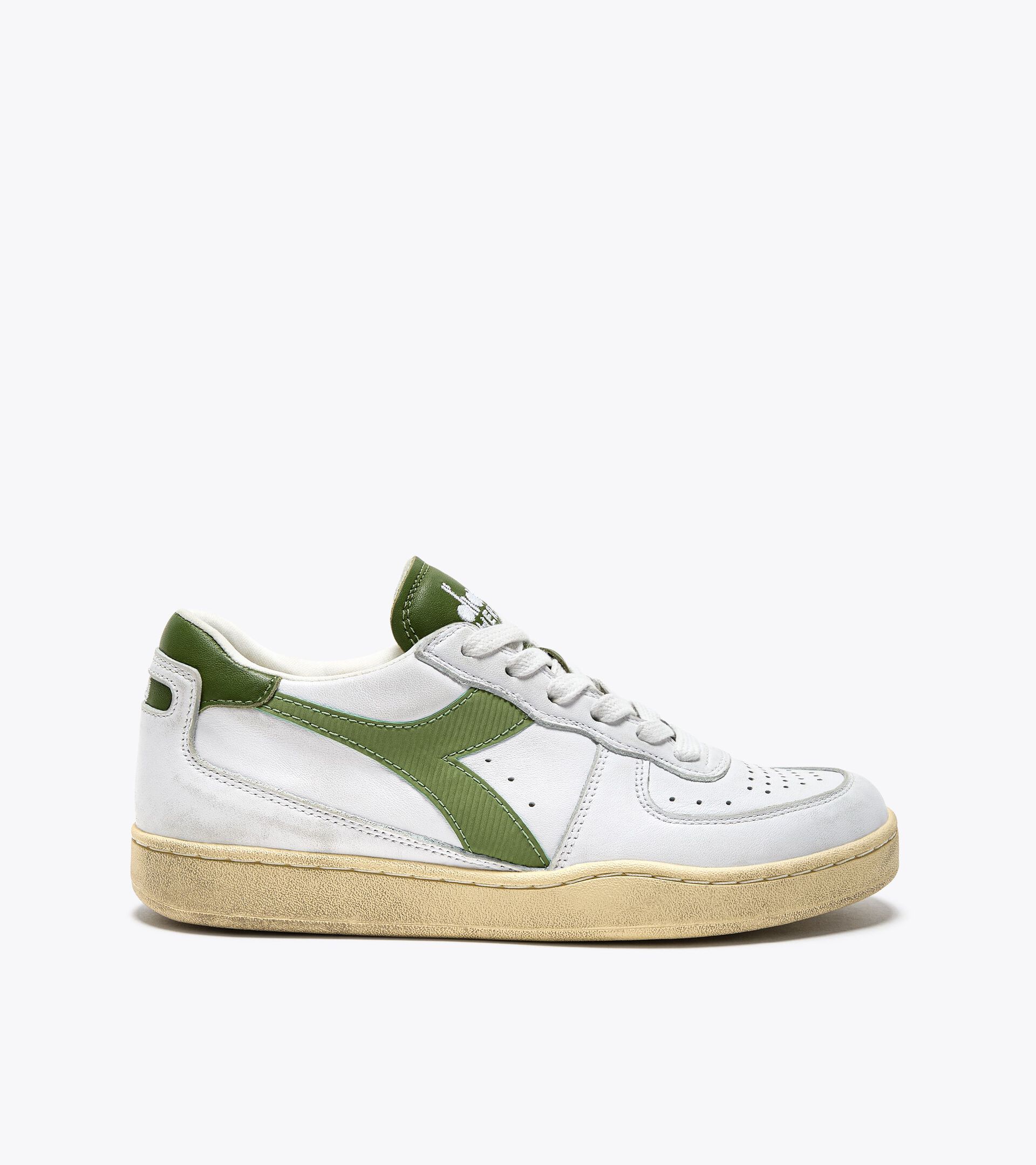 Sneakers Heritage en cuir - Genre neutre MI BASKET LOW USED WHITE/PESTO - Diadora