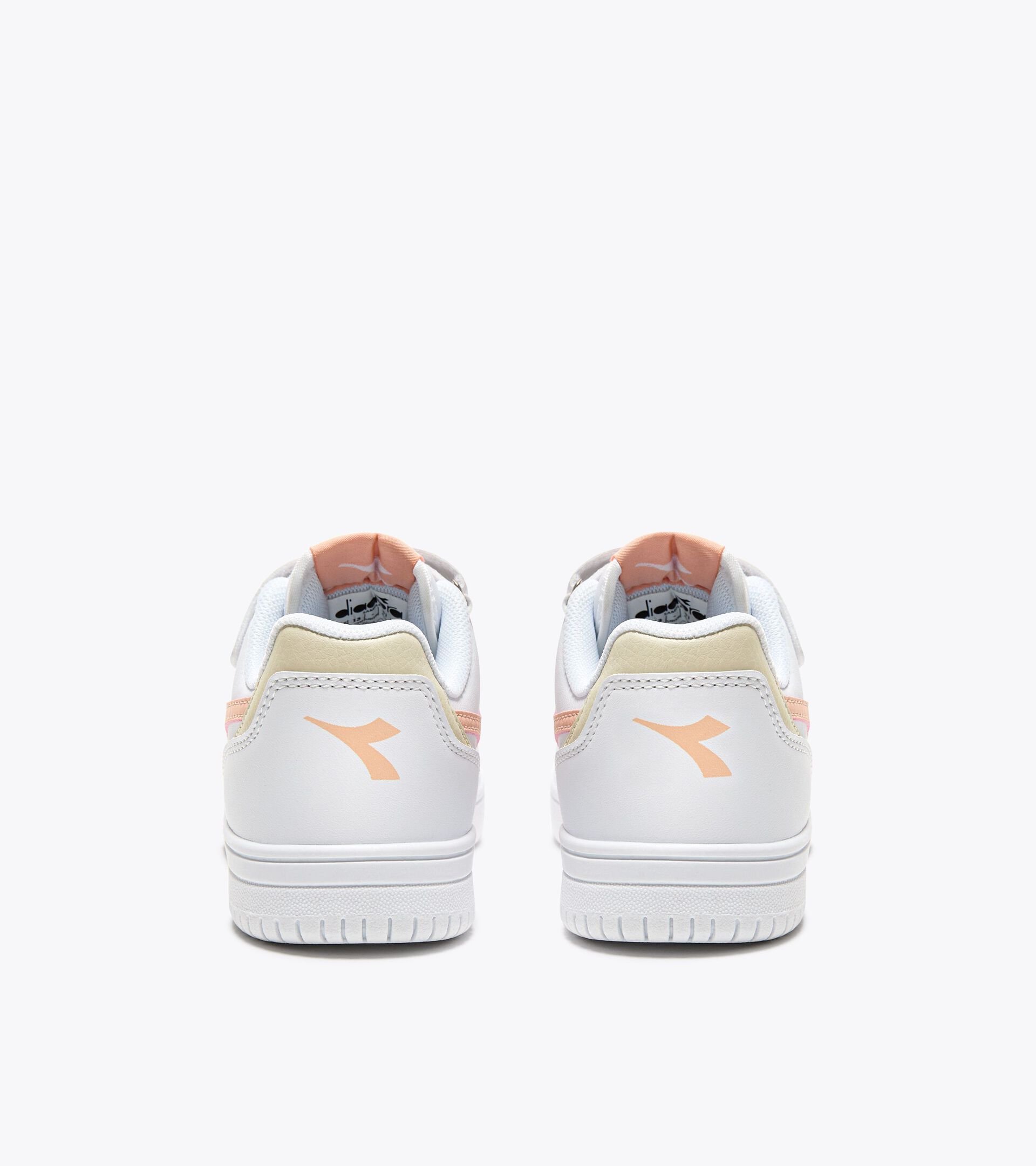 Sports shoes - Kids 4-8 years RAPTOR LOW PS WHITE/PEACH PARFAIT - Diadora