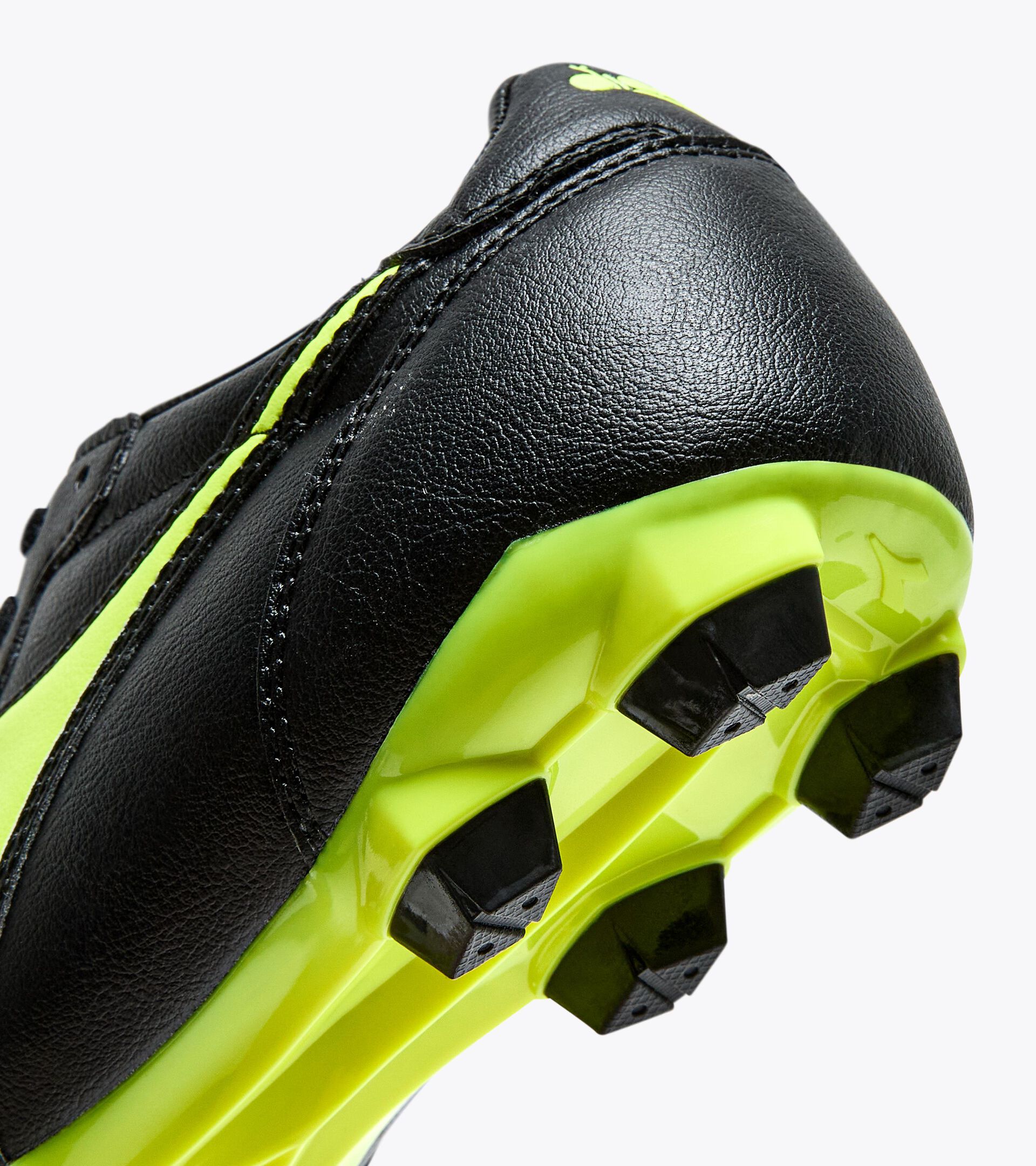 Calcio boots for firm grounds - Junior BRASIL R LPU JR BLACK/FLUO YELLOW DIADORA - Diadora