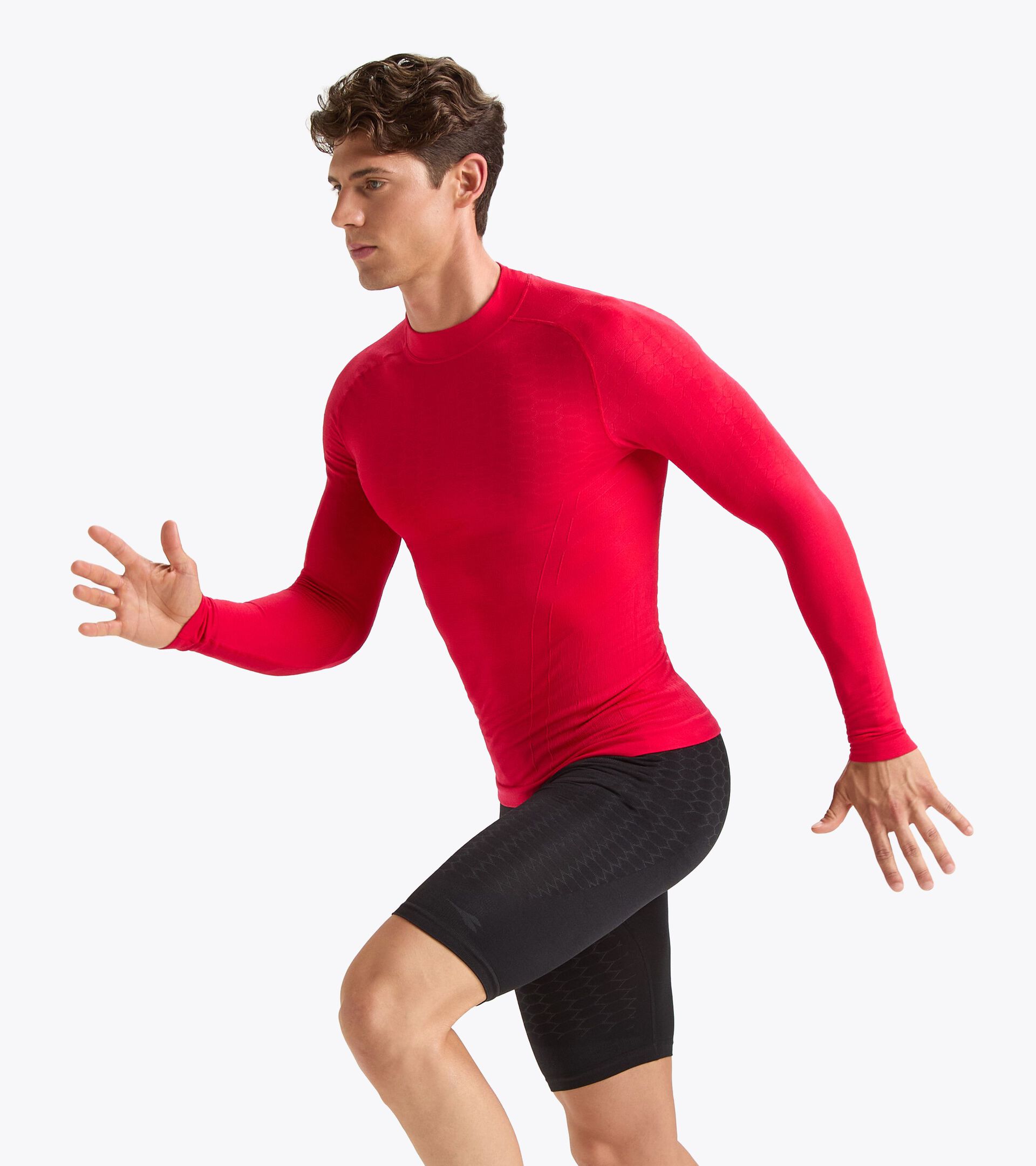 Camiseta de entrenamiento - Hombre LS TURTLE NECK ACT ROJO MATADOR - Diadora