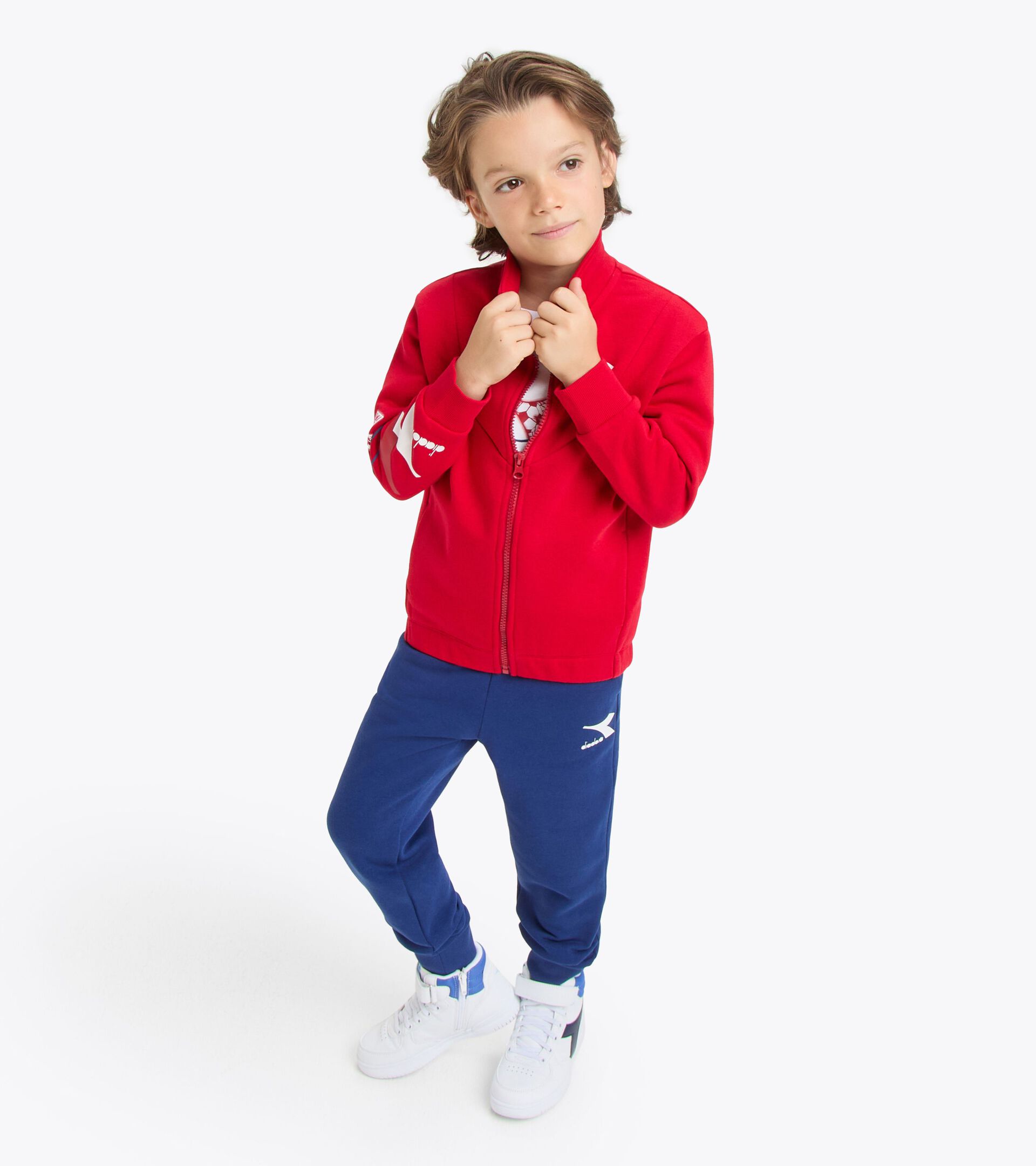 Tracksuit - Boy
 JB. TRACKSUIT FZ LOGO RED SALSA - Diadora