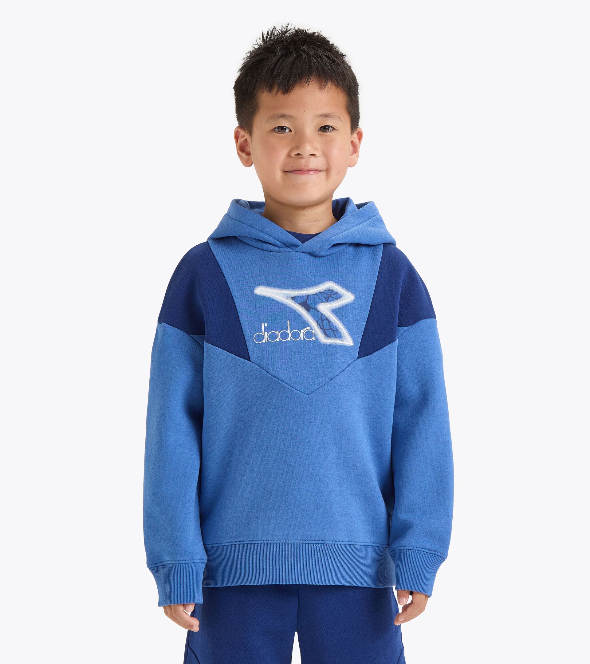 Sudadera con capucha - Corte cómodo - Niños/Adolescentes
 JB. HOODIE LOGO AZUL DELFT - Diadora