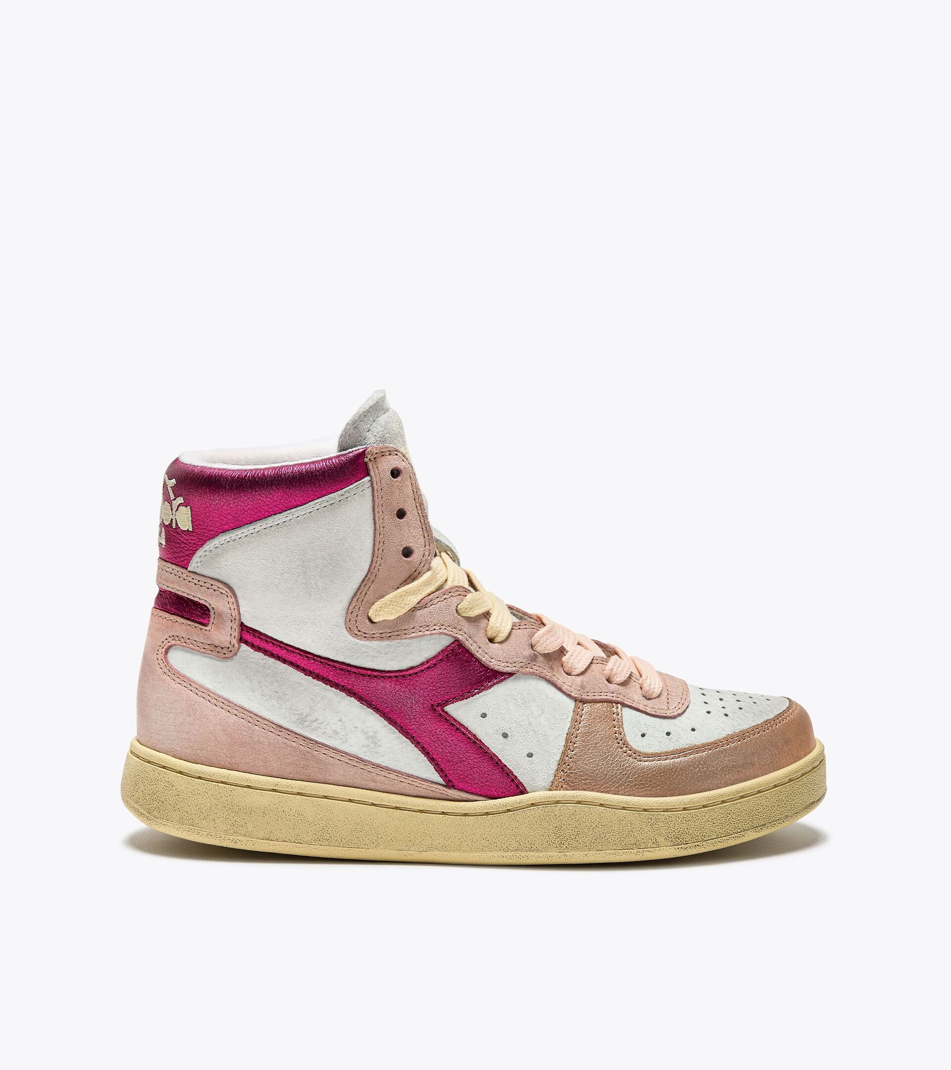 Chaussures Heritage - Femme MI BASKET METAL PIGSKIN USED WN ROSE CORNOUILLE CLAIR - Diadora