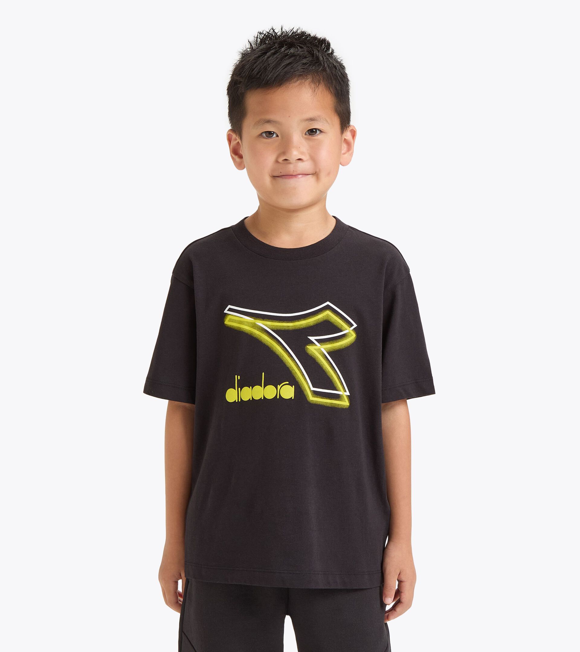 Camiseta con estampado - Corte cómodo - Niños/Adolescentes
 JB. T-SHIRT SS LOGO NEGRO - Diadora