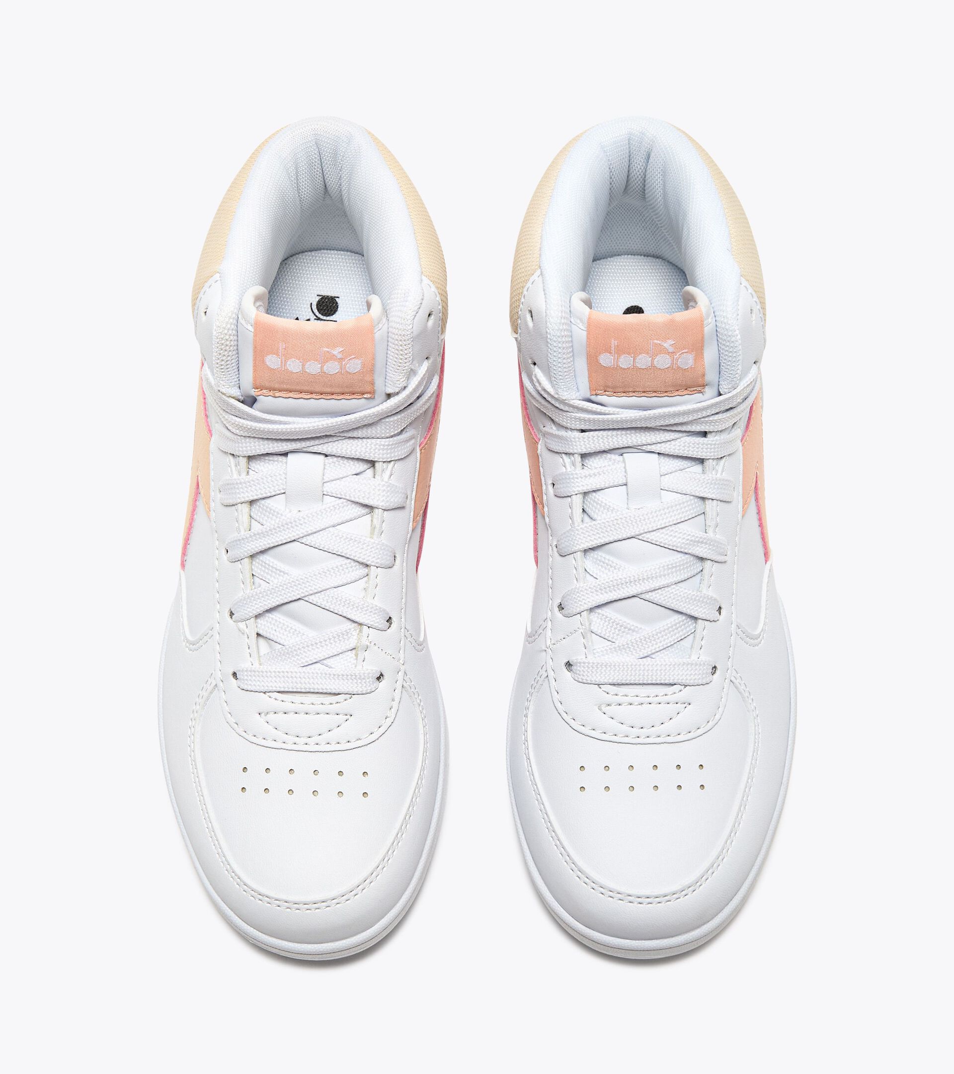 Sports shoes - Youth 8-16 years RAPTOR MID GS WHITE/PEACH PARFAIT - Diadora