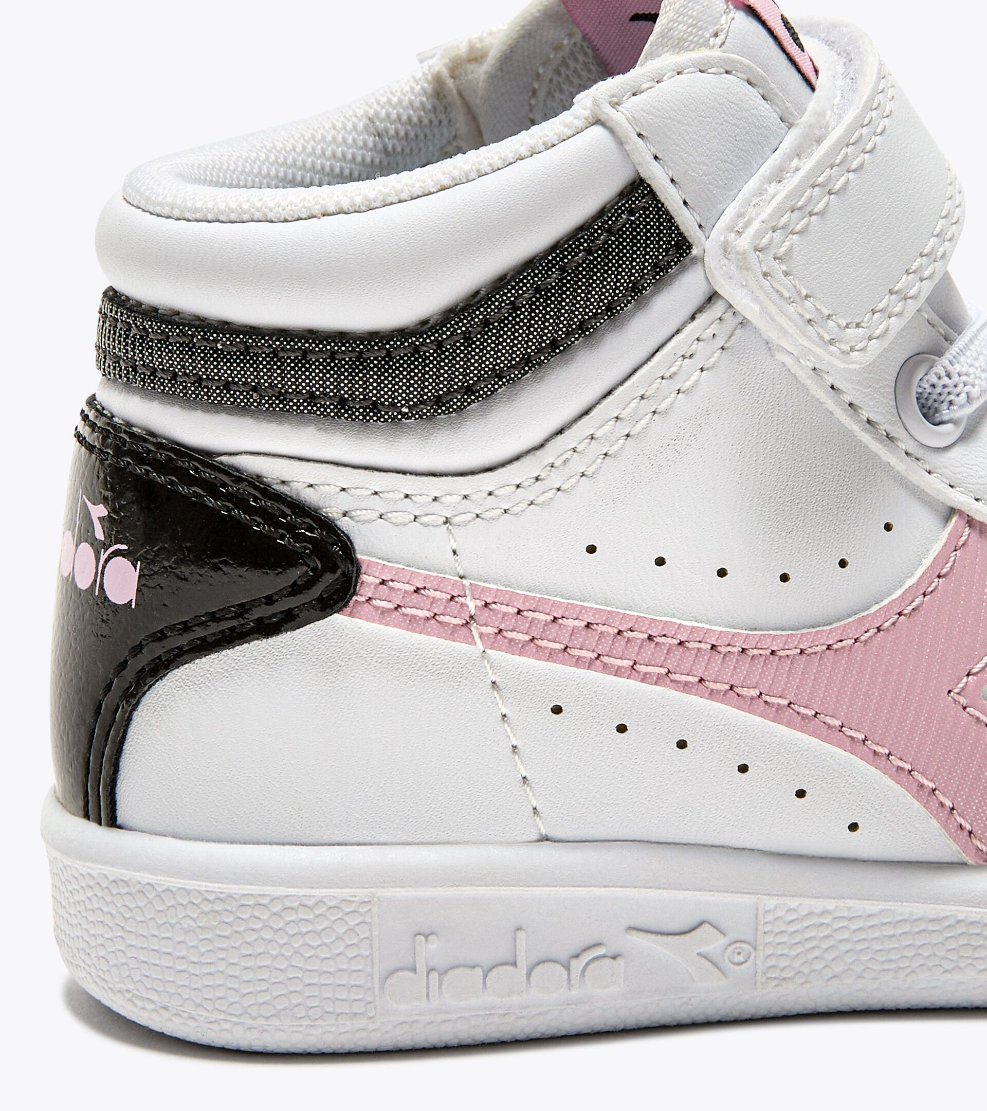 Sports shoes - Toddlers 1-4 years GAME P HIGH GIRL TD WHITE/BLACK/PINK LADY - Diadora