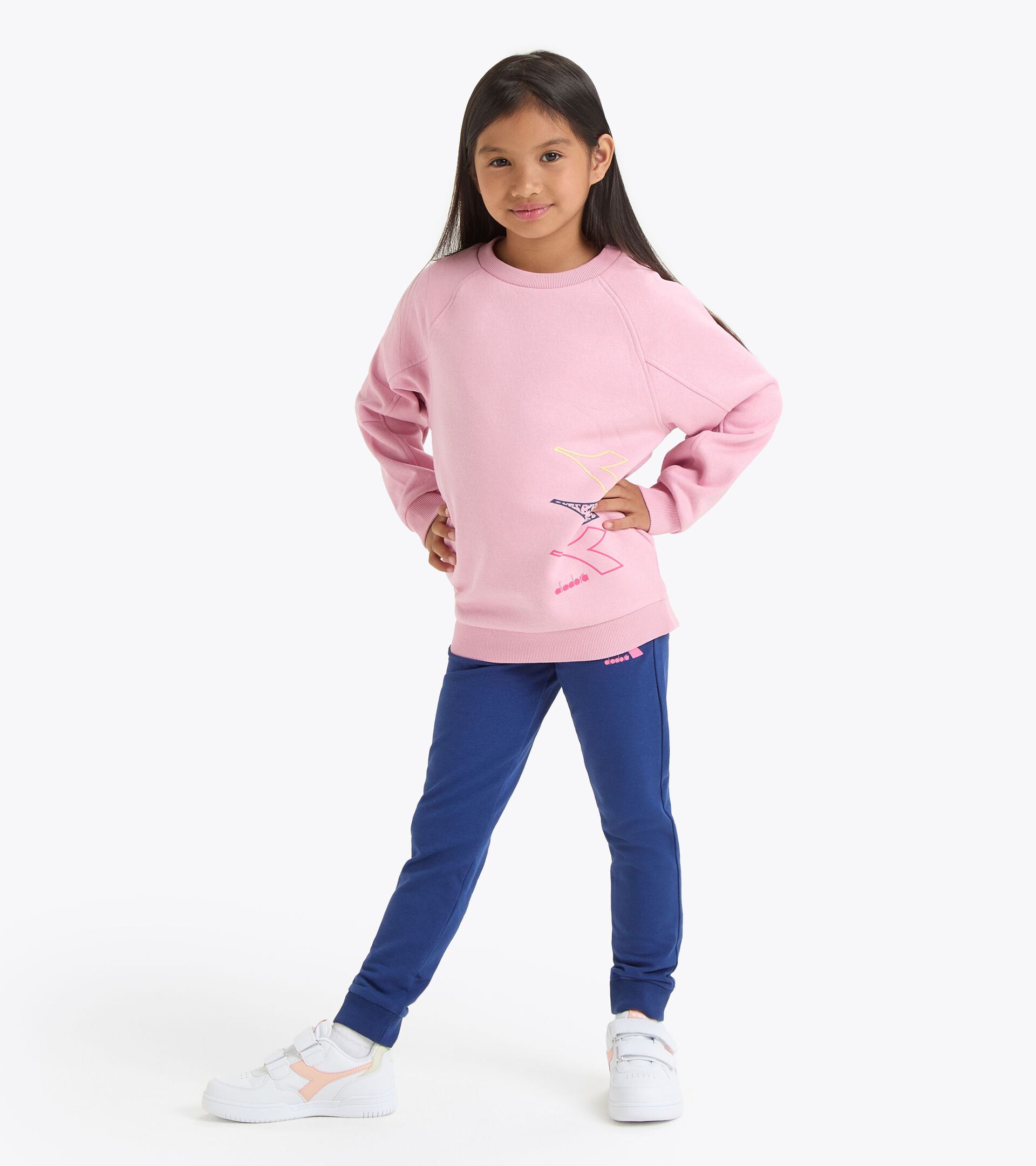 Abgestimmtes Trainingsanzug-Set - Mädchen
 JG. TRACKSUIT LOGO KAMEE ROSA - Diadora