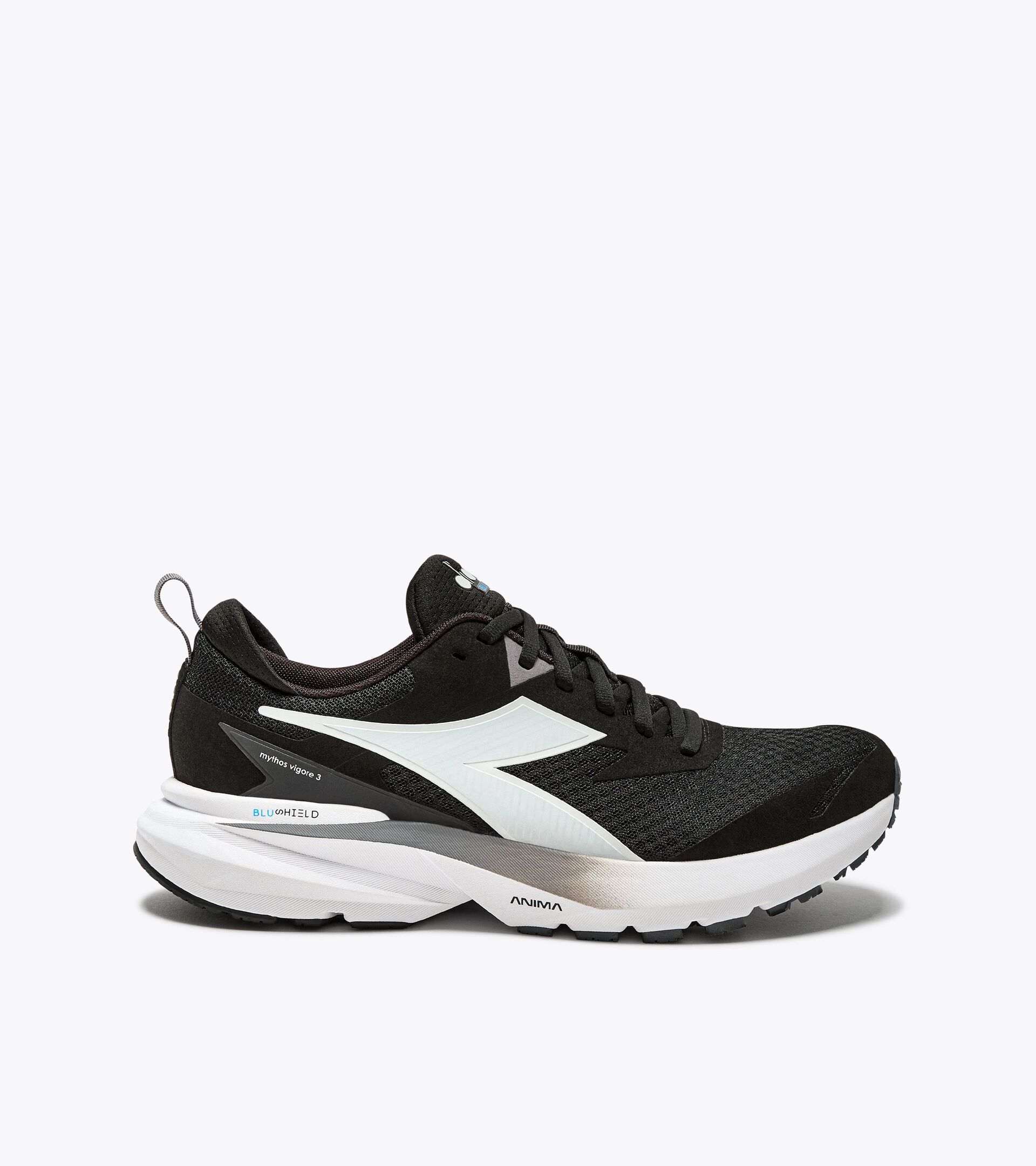 Zapatilla de running - Estabilidad y protección - Hombre MYTHOS BLUSHIELD VIGORE 3 NEGRO/BLANCO (C7406) - Diadora