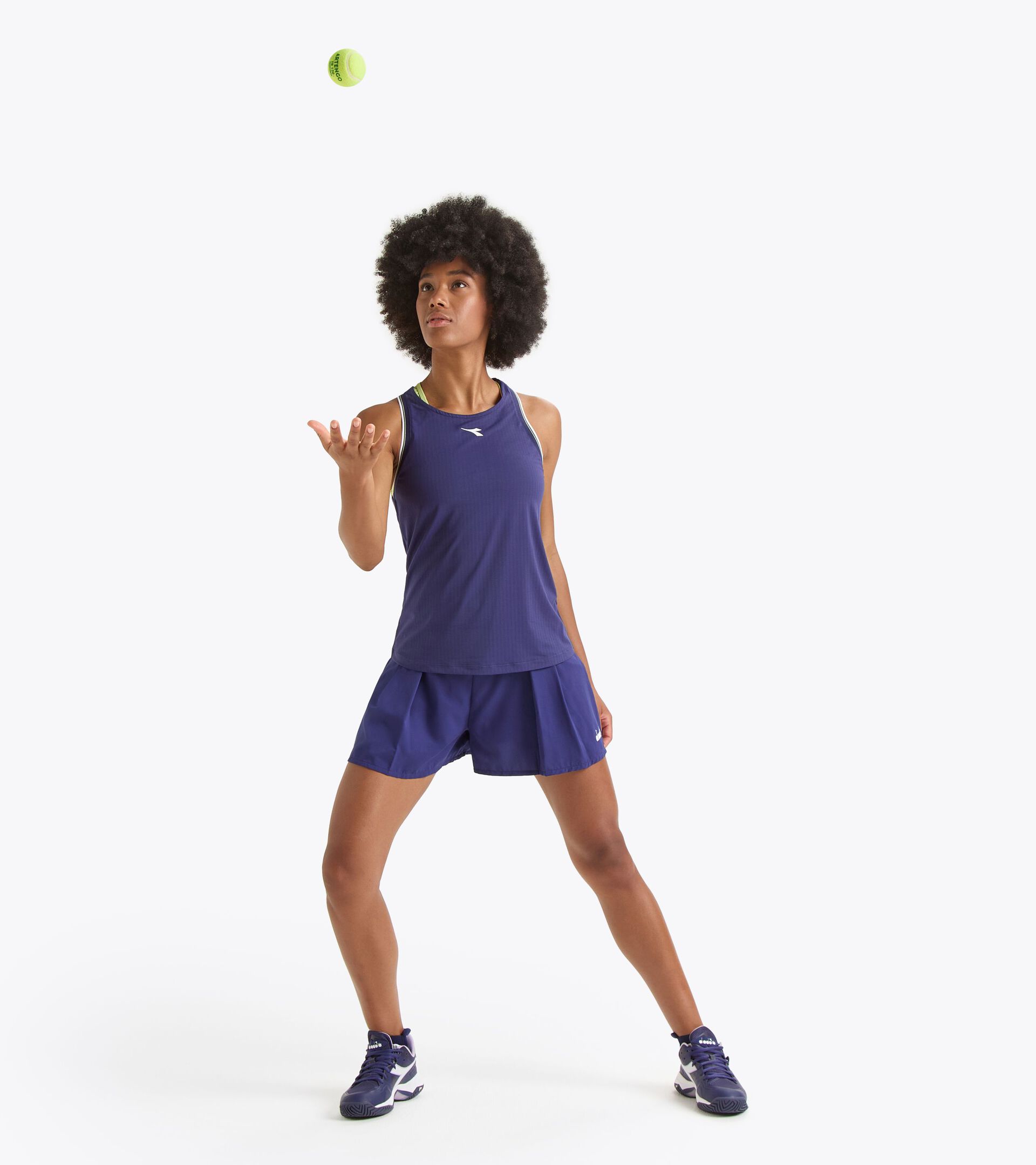 Débardeur de tennis dos nageur - Compétition - Femme L. TANK ICON ASTRAL AURA BLEU - Diadora