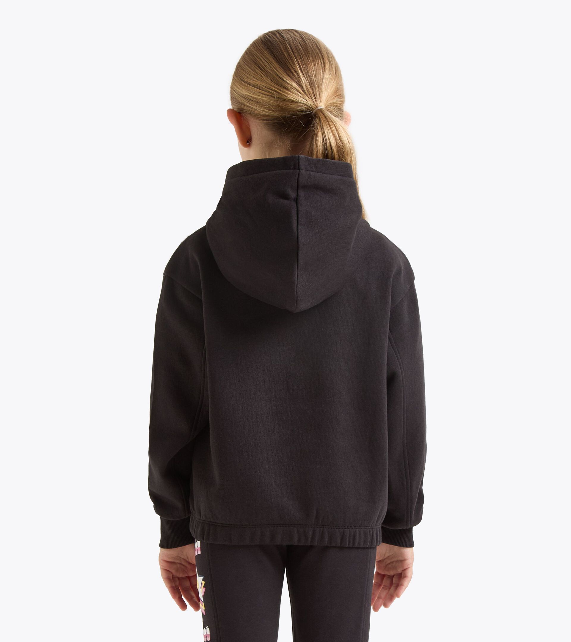 Sweatshirt mit Kapuze - Comfort Fit - Mädchen JG. HOODIE LOGO SCHWARZ - Diadora