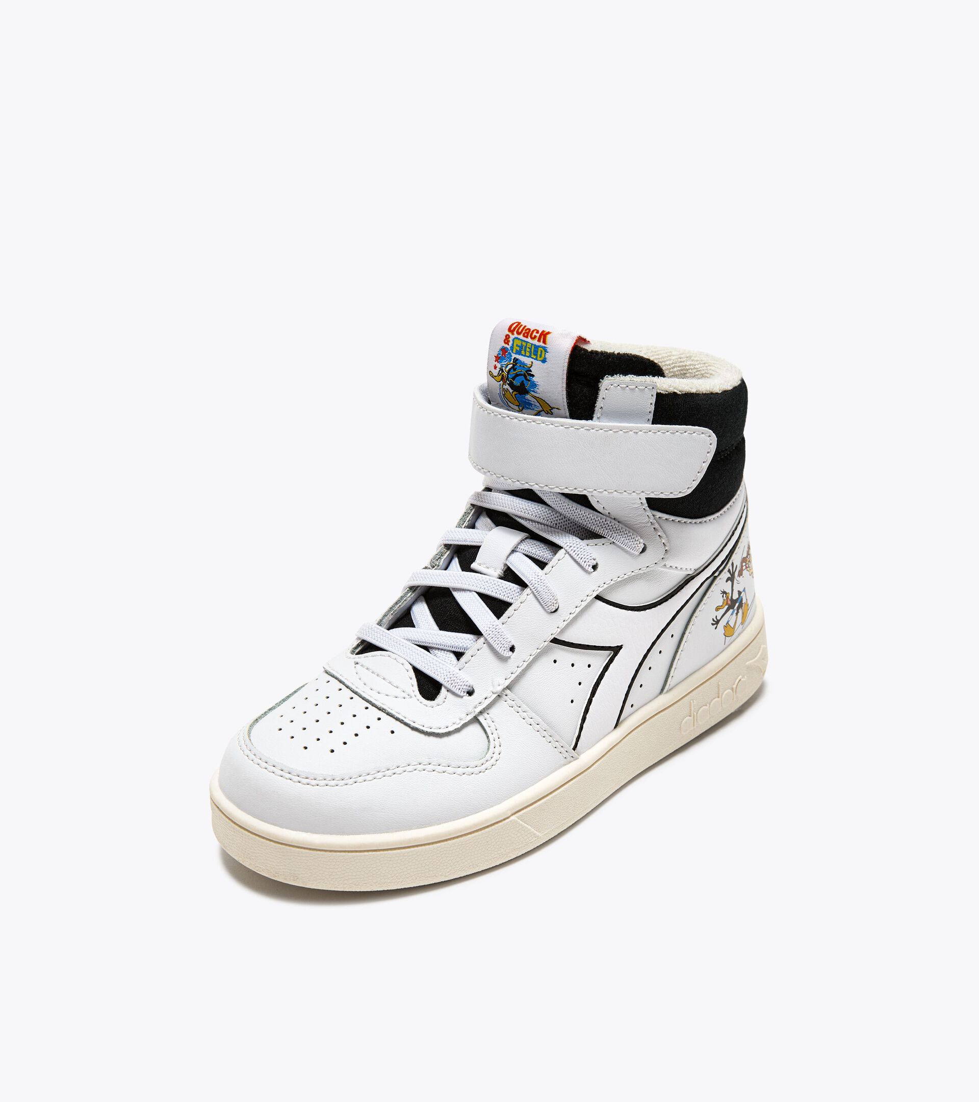 Sports sneakers - Boys - 4 to 8 years old 
 MAGIC BASKET MID PS TEAM LT WHITE/BLACK - Diadora