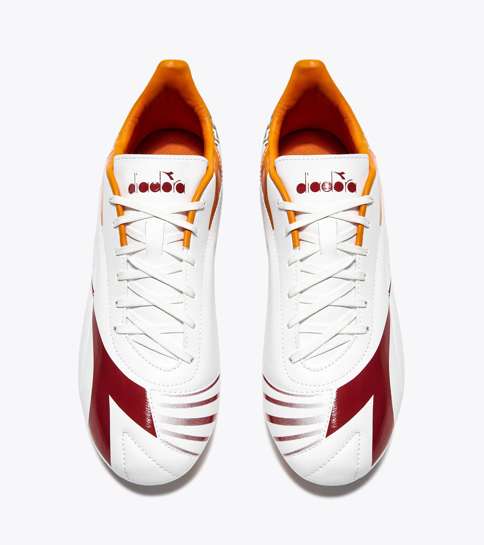 Calcio boots for firm grounds - Men’s MAXIMUS ELITE R LPU WHITE/CHILI PEPPER/RUSSET ORANGE - Diadora