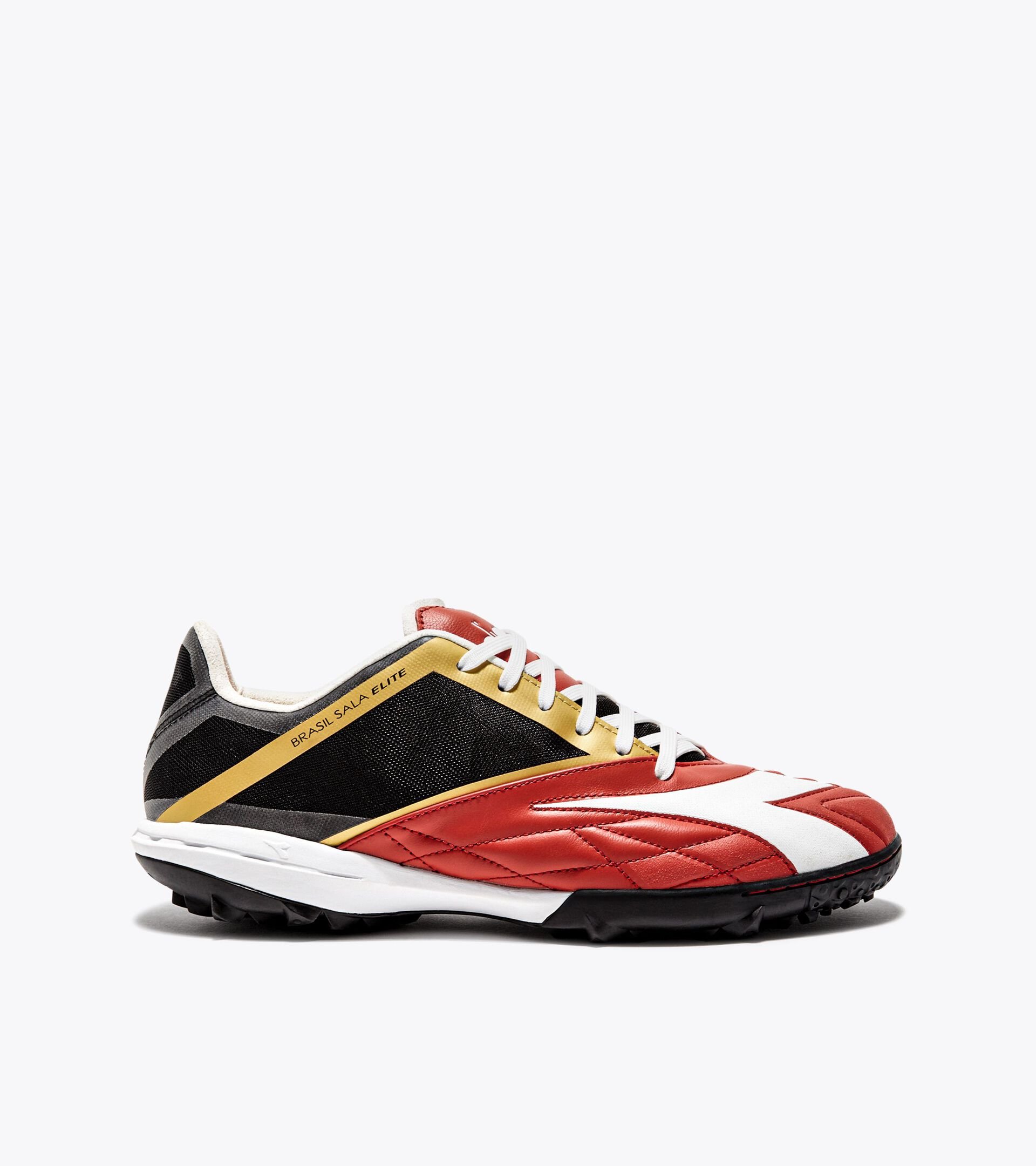 Scarpa da futsal - Suola specifica per terreni sintetici - Uomo BRASIL SALA ELITE TF ROSSO MILANO/BIANCO/NERO - Diadora