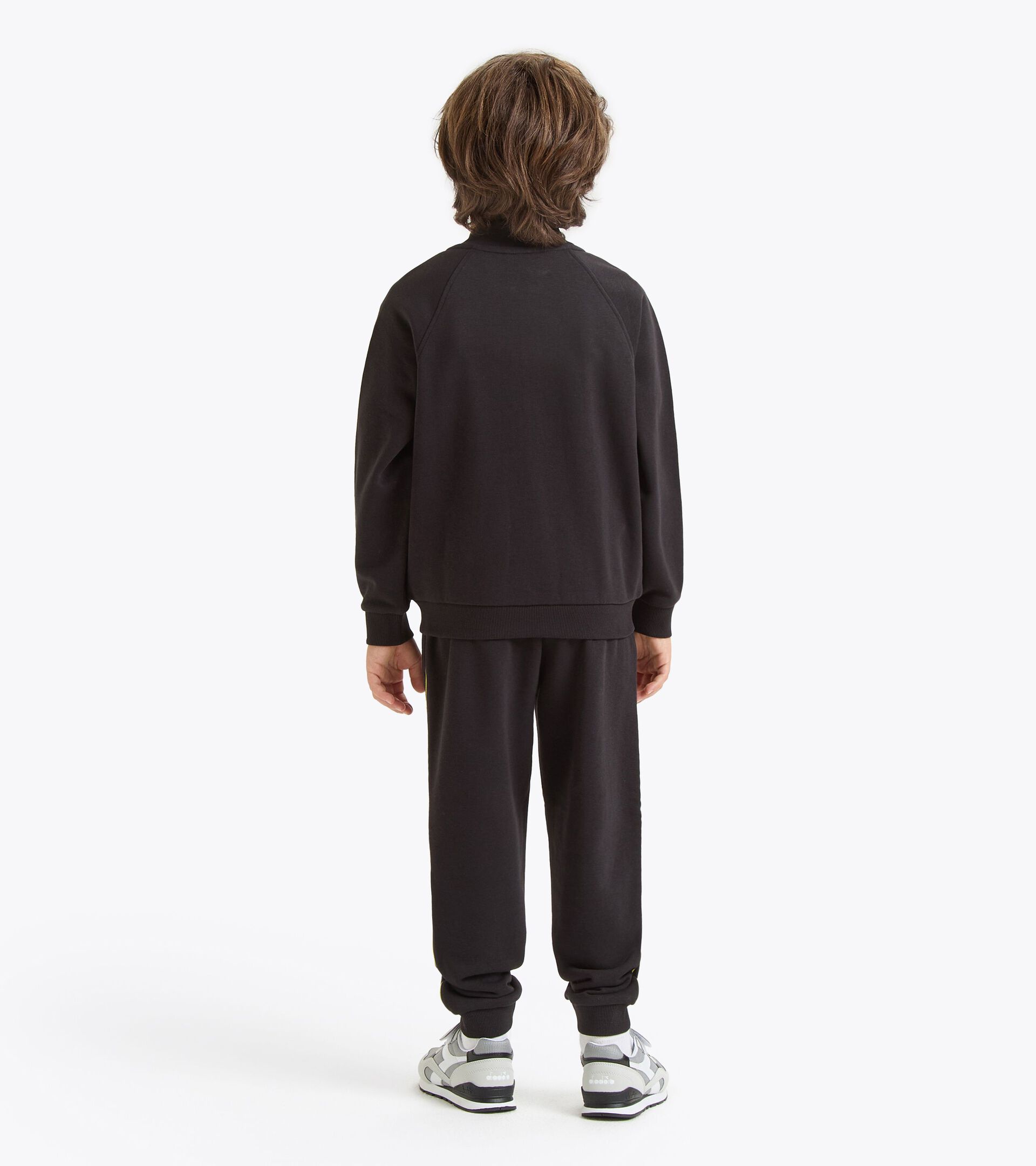 Coordinated tracksuit - Boys and girls  JU. TRACKSUIT FZ LOGO BLACK - Diadora