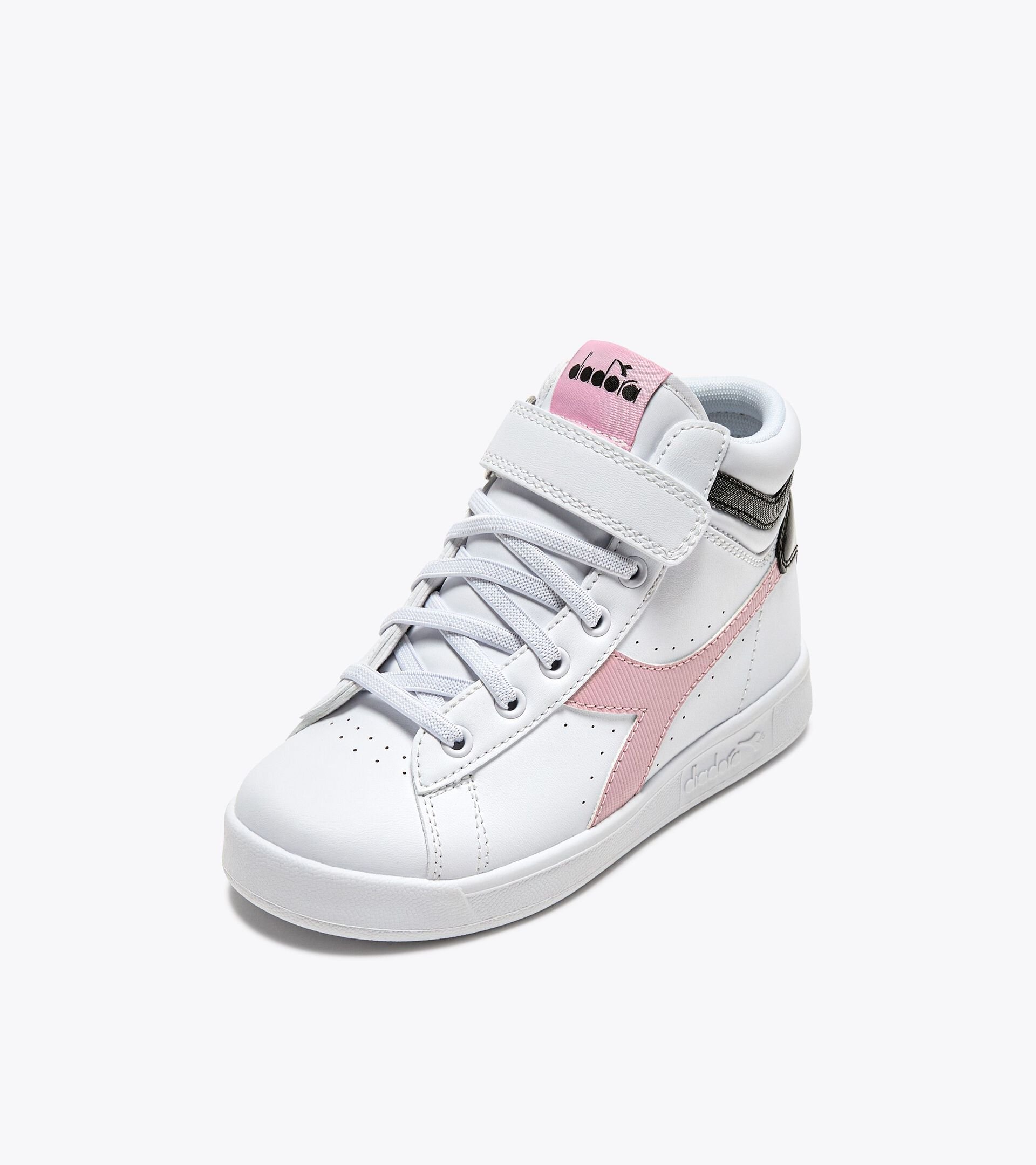 Sports shoes - Kids 4-8 years GAME P HIGH GIRL PS WHITE/BLACK/PINK LADY - Diadora