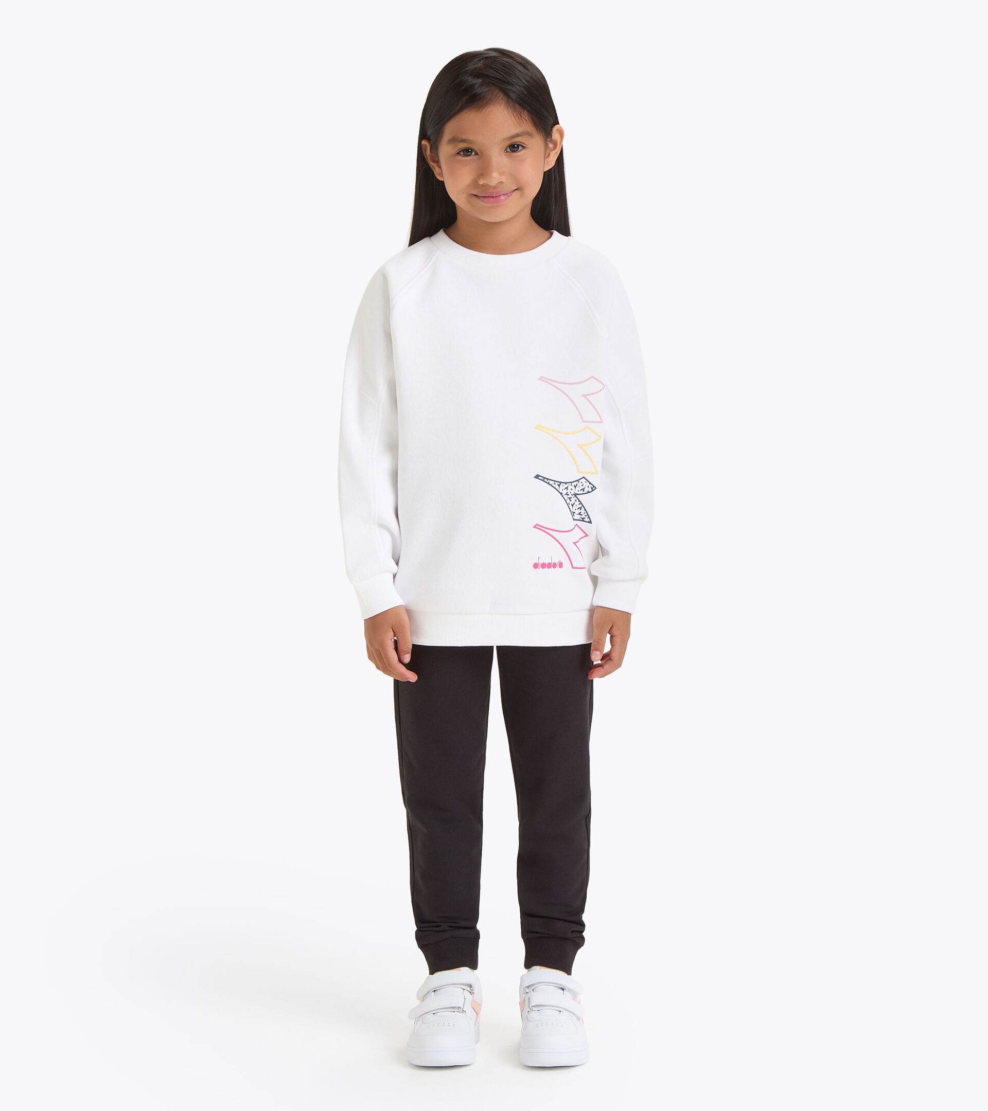 Coordinated tracksuit - Girls 
 JG. TRACKSUIT LOGO OPTICAL WHITE - Diadora