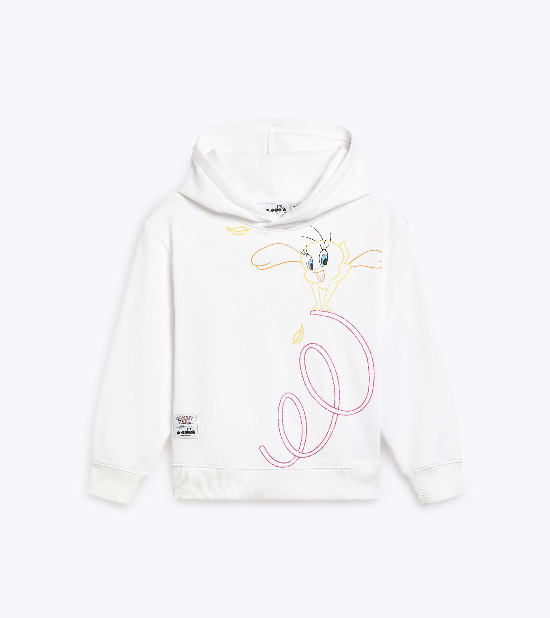 Looney Tunes hoodie - Gender Neutral - Kids 
 JU.HOODIE TEAM LT OPTICAL WHITE - Diadora