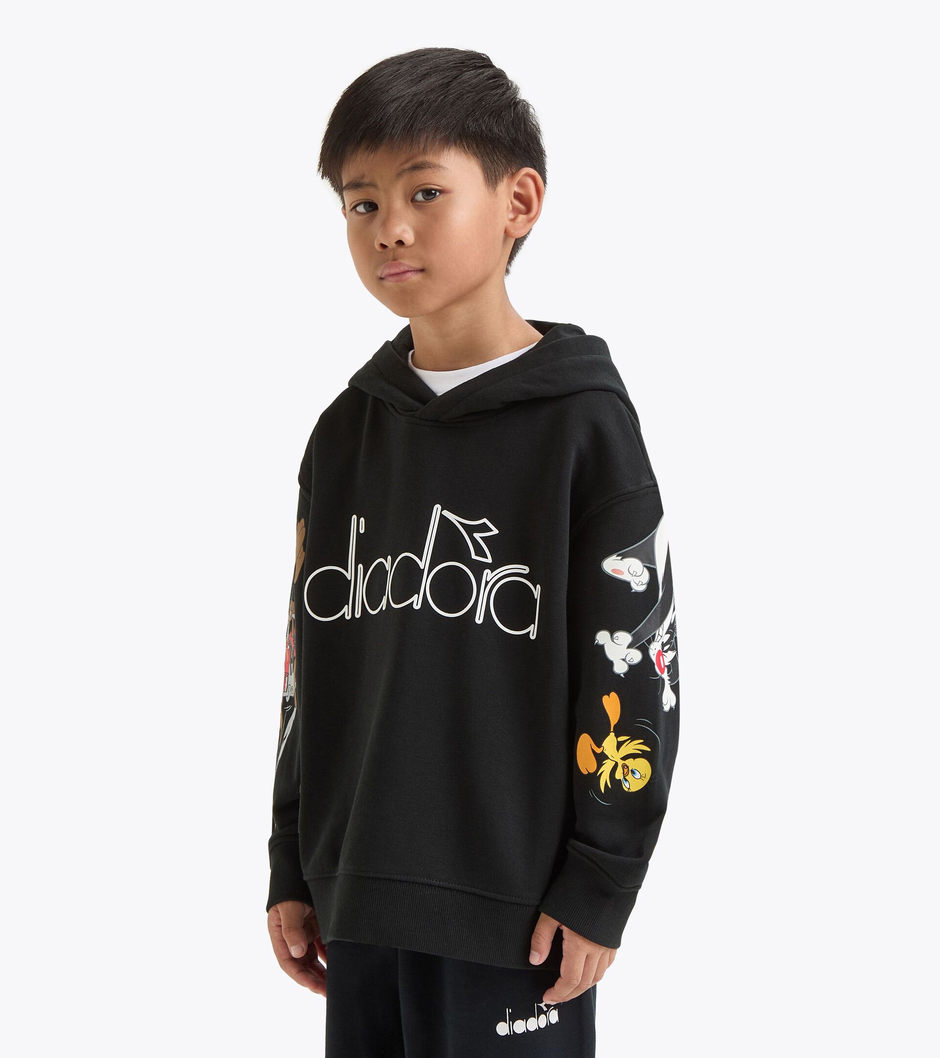 Looney Tunes hoodie - Gender Neutral - Kids 
 JU.HOODIE TEAM LT BLACK - Diadora