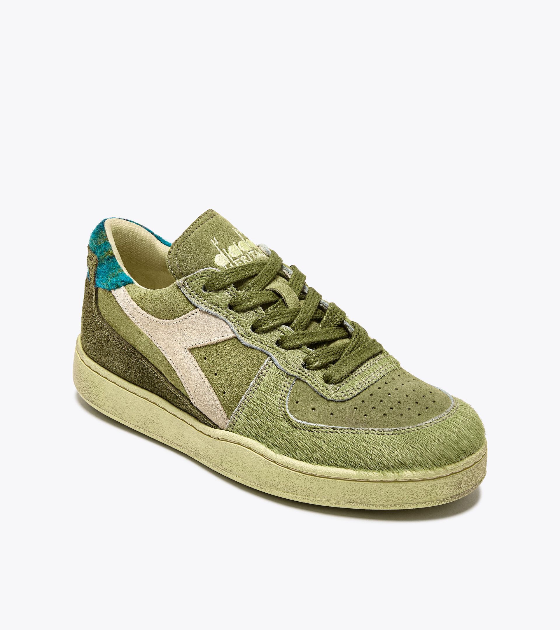 Zapatilla Heritage de piel - Mujer MI BASKET LOW ALASKA WN SAGE GREEN - Diadora