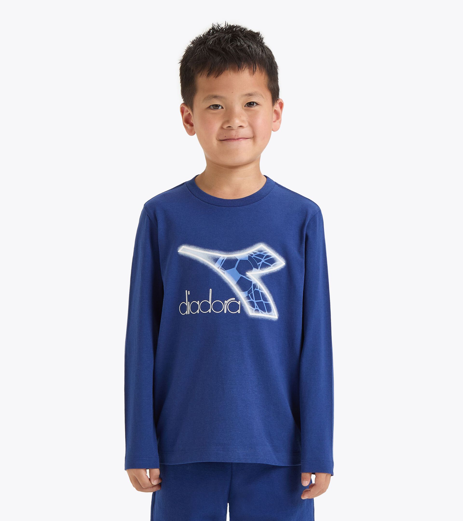 Camiseta de manga larga con estampado - Corte cómodo - Niños/Adolescentes
 JB. T-SHIRT LS LOGO AZUL FINCA - Diadora