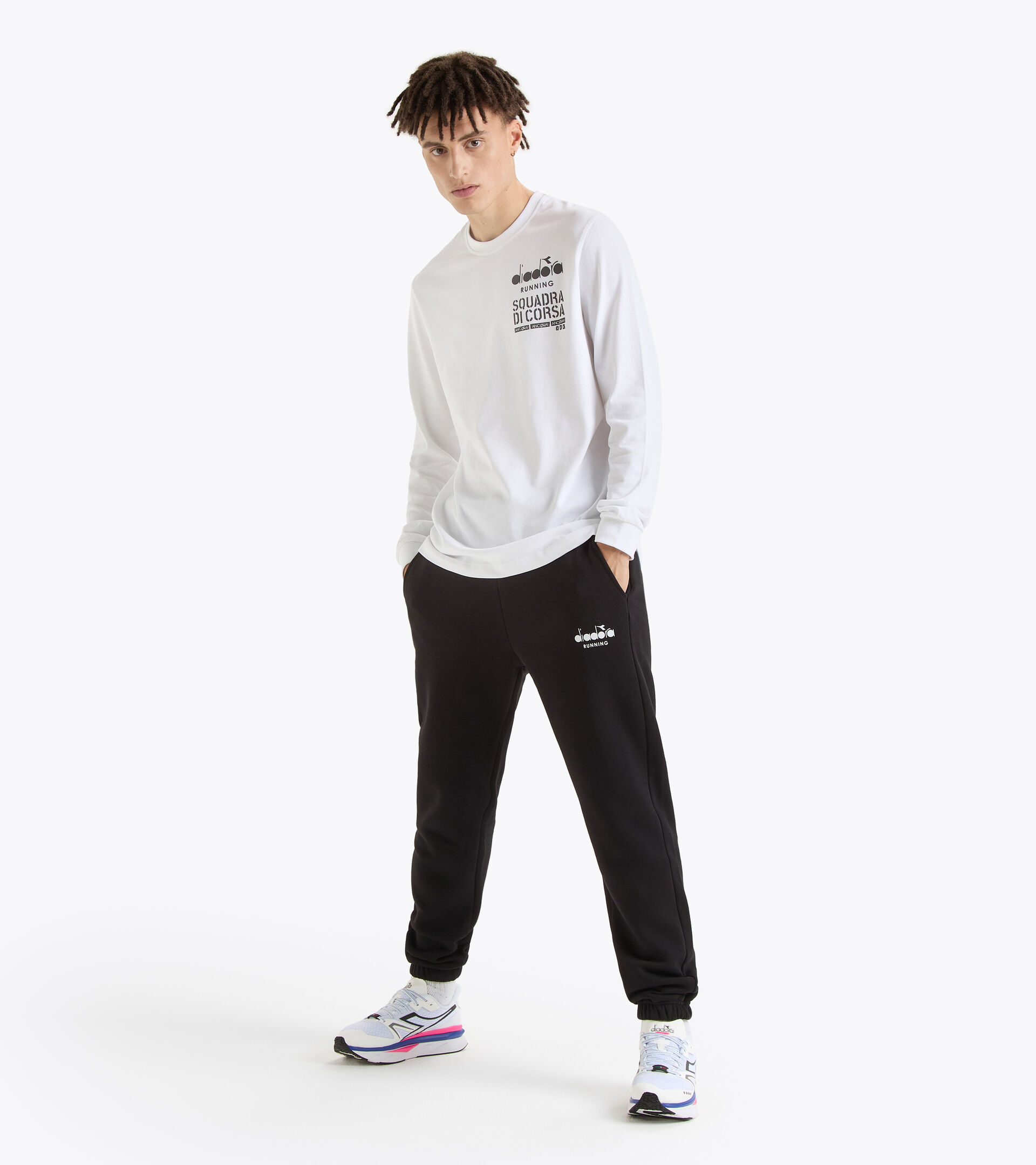 Squadra di Corsa aporty joggers - Comfort fit  - Gender Neutral JOGGER PANTS SQUADRA DI CORSA BLACK - Diadora