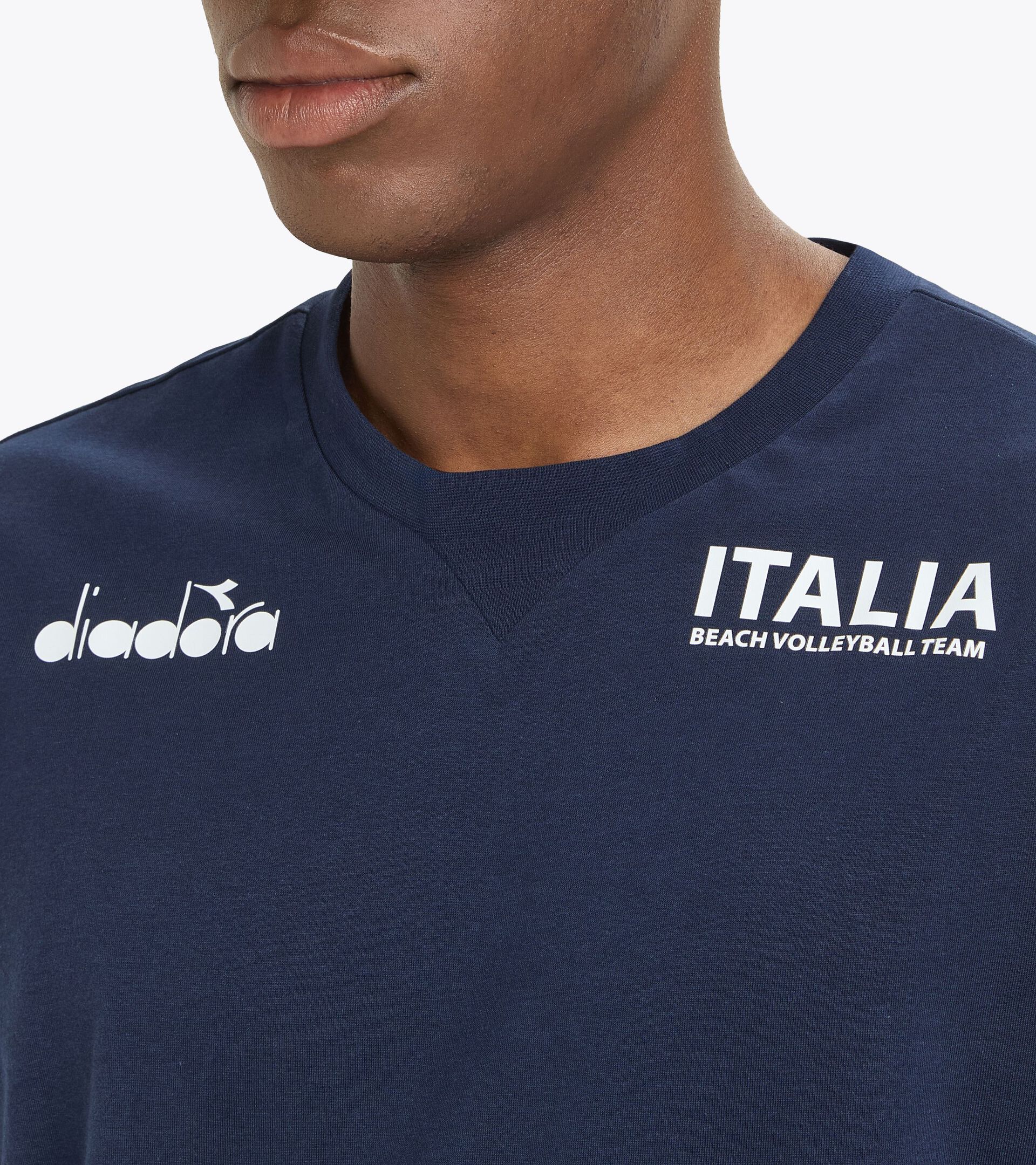 Camiseta de representación - Selección Italiana de Vóley Playa T-SHIRT RAPPRESENTANZA BV24 ITALIA AZUL CHAQUETON - Diadora