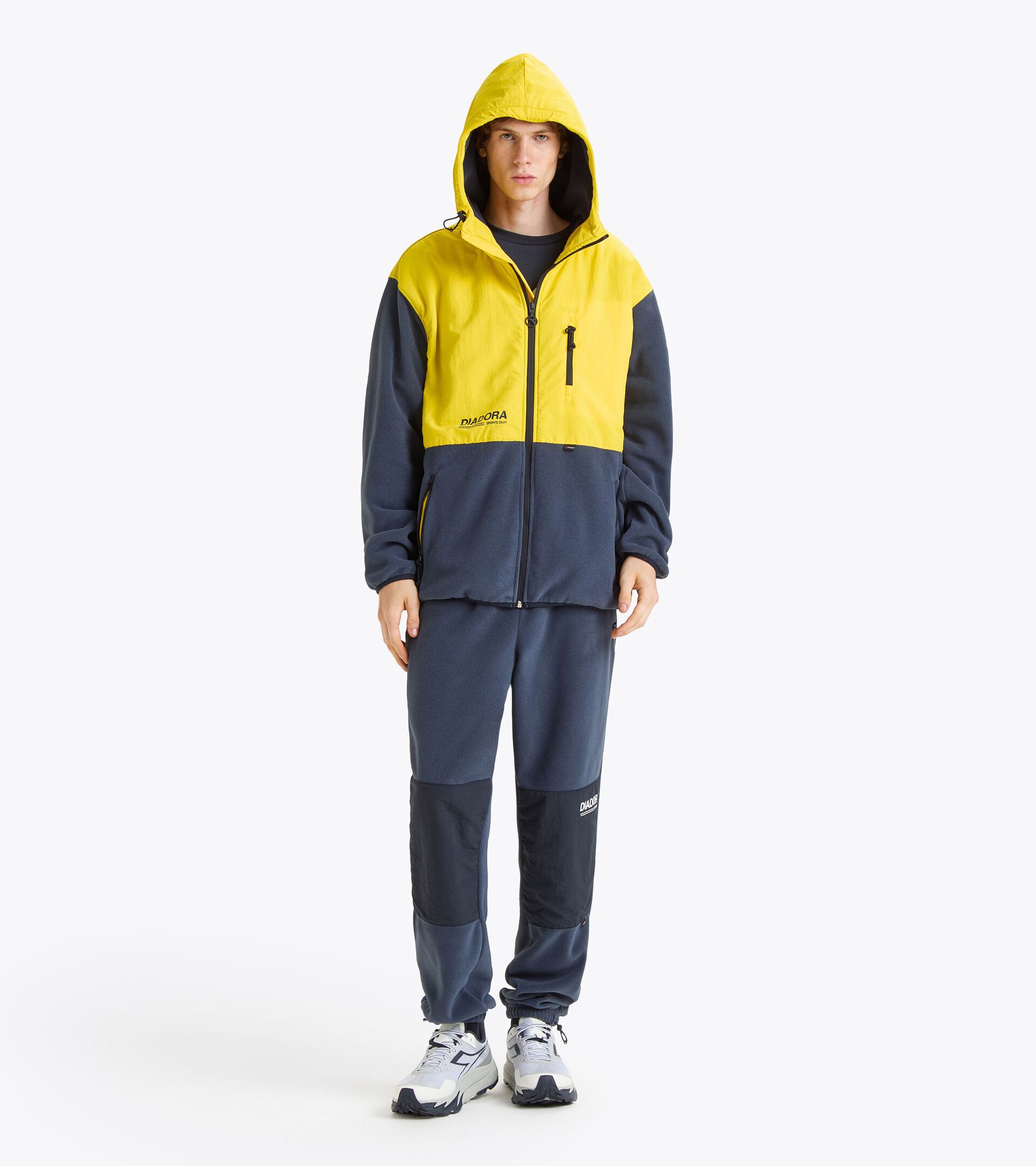 Felpa con cappuccio Legacy - Made in Italy - Gender Neutral
 HOODIE SHERPA LEGACY GIALLO ALTA VISIBILITA - Diadora