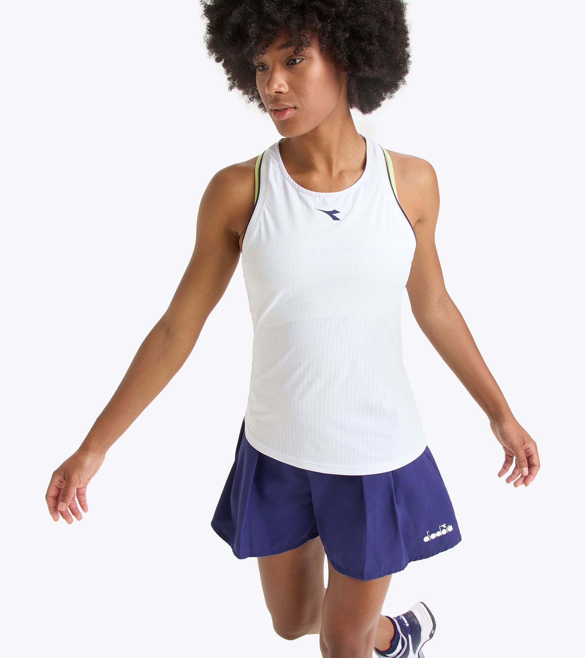 Camiseta sin mangas de tenis con espalda cruzada - Competición - Mujer L. TANK ICON BLANCO VIVO - Diadora