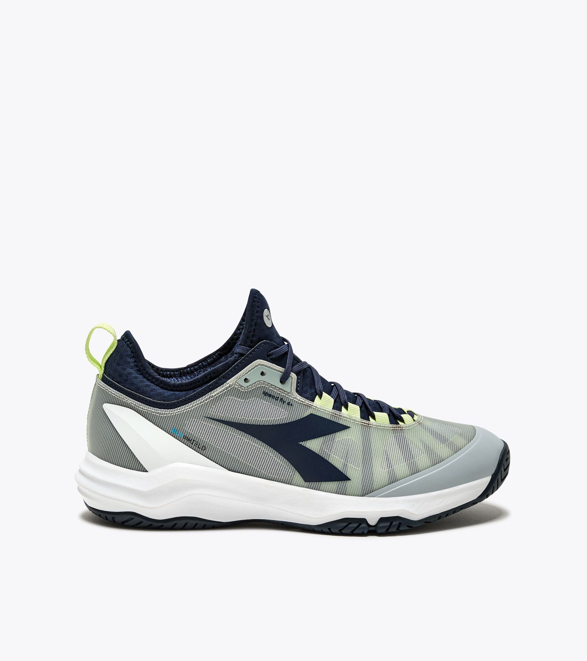 Chaussures de tennis pour terrains durs ou en terre battue - Homme  SPEED BLUSHIELD FLY 4 + AG GRAY/PAGEANT BLUE - Diadora