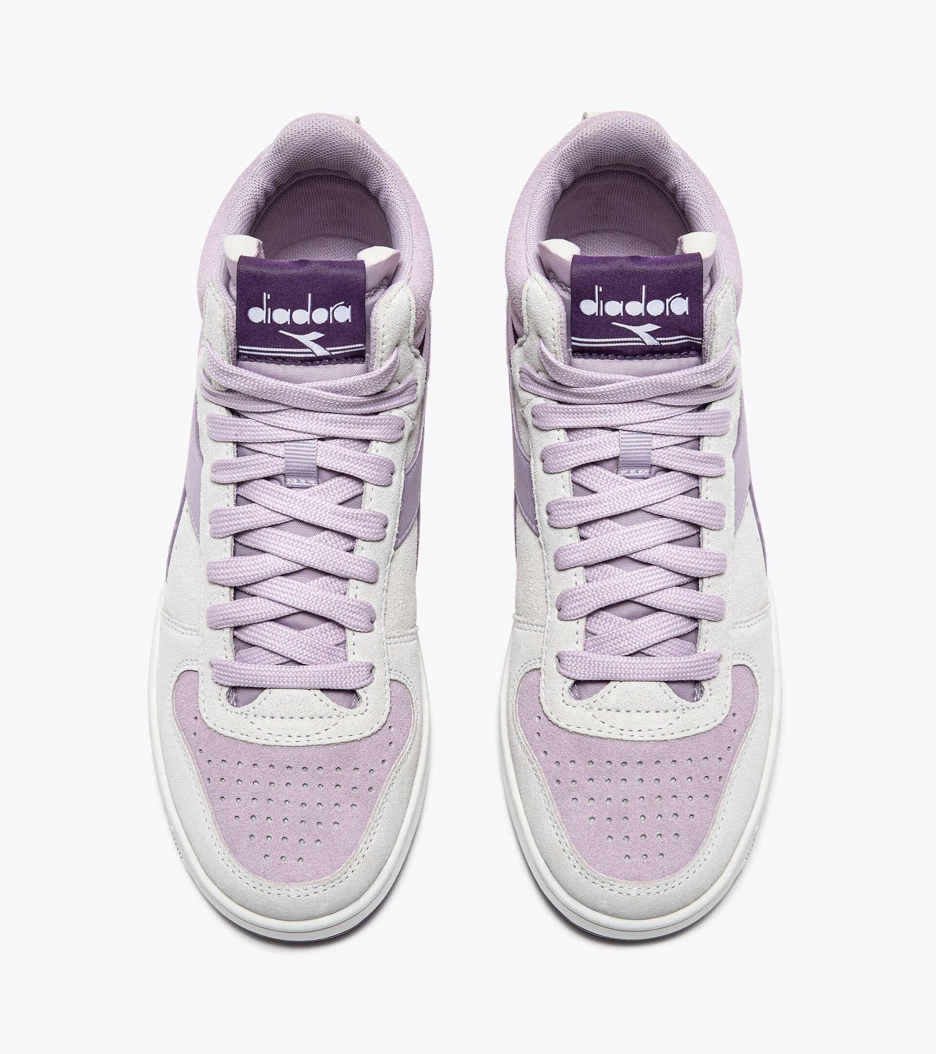 Sporty sneakers - Women MAGIC BASKET DEMI SUEDE WN BLANC DE BLANC/ORCHID PETAL - Diadora