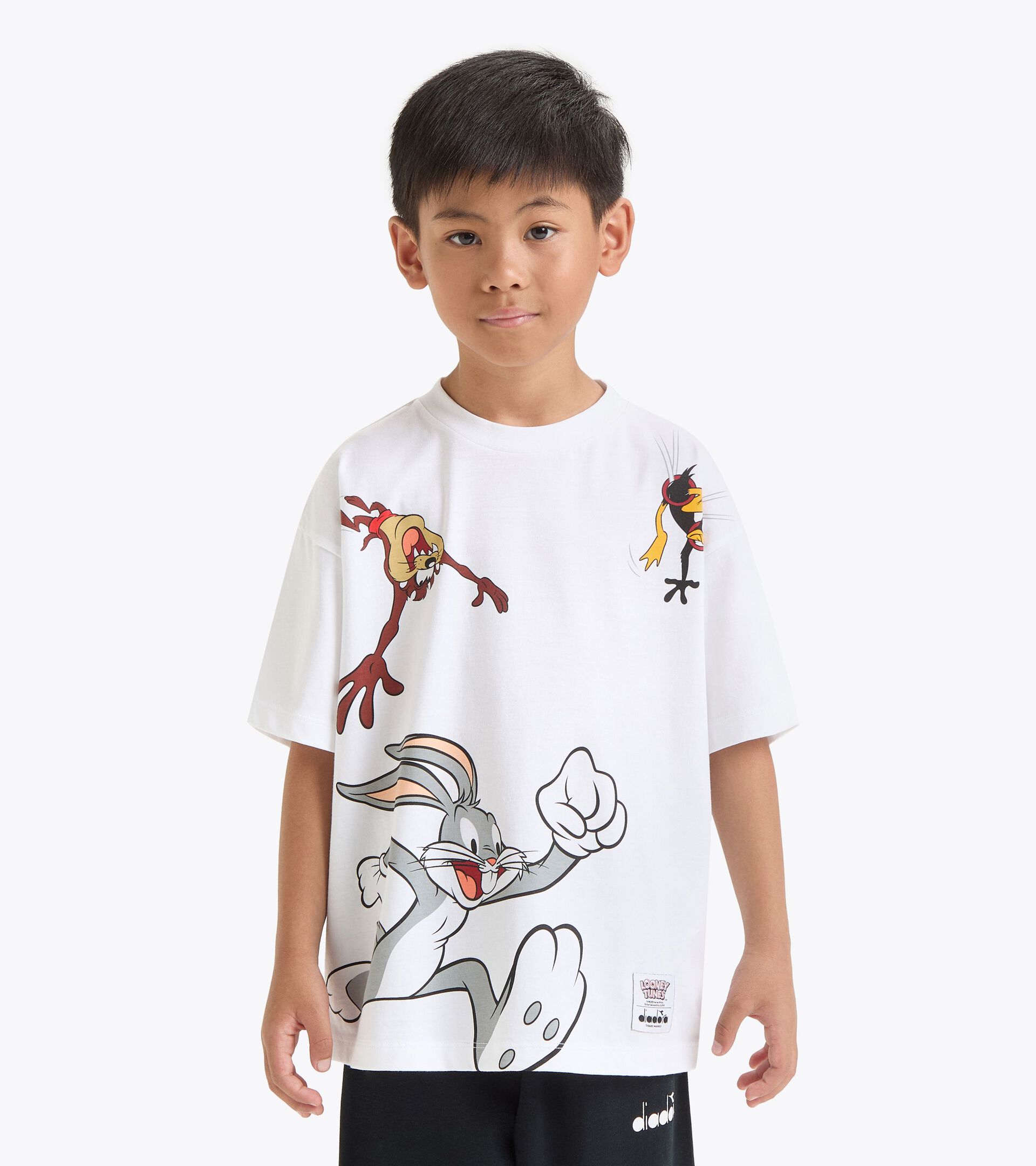 Camiseta de manga corta Looney Tunes - Gender neutral - Niños y niñas JU.T-SHIRT SS TEAM LT BIANCO OTTICO/GRIGIO GHIACCIAI - Diadora