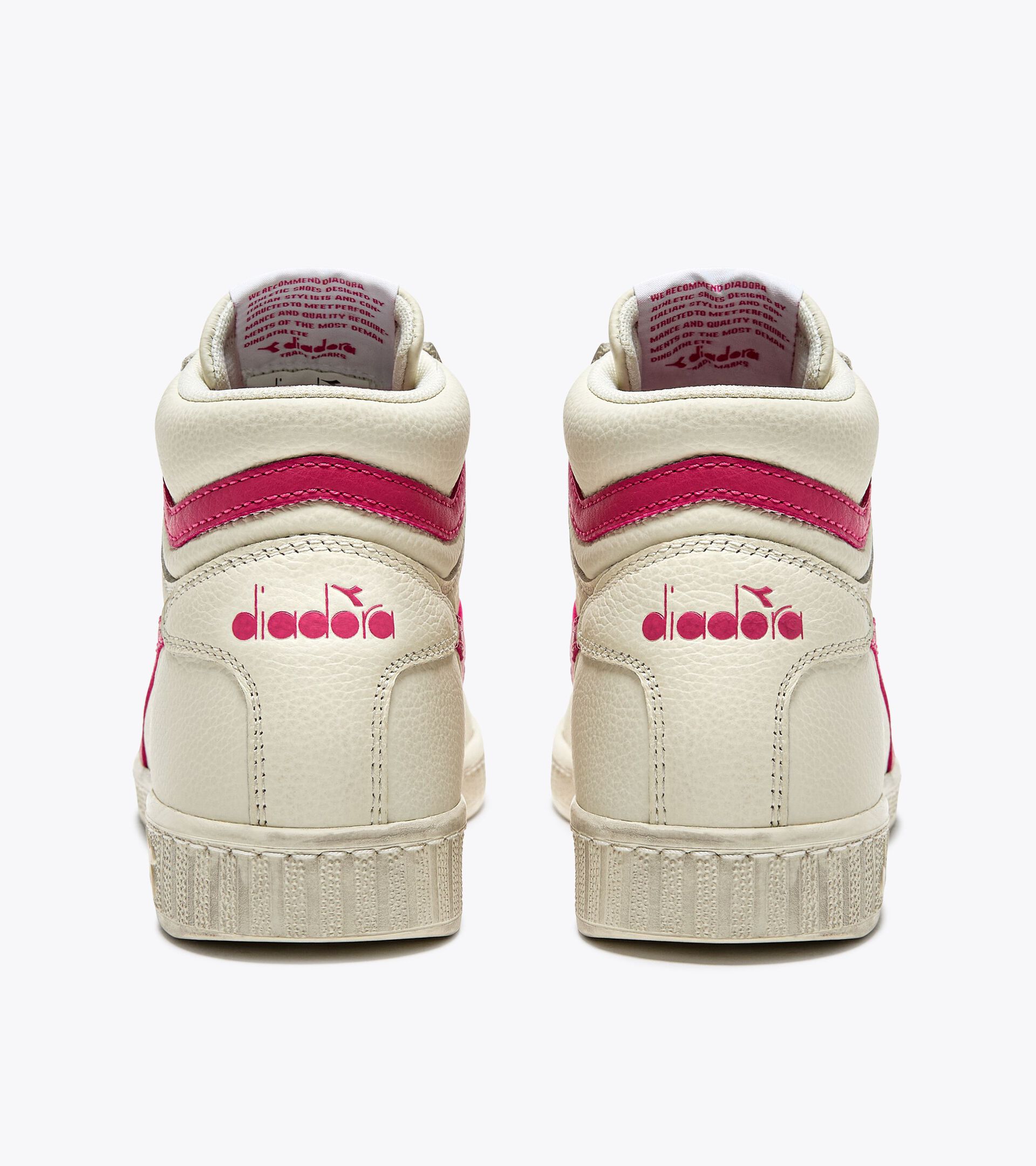 Sporty sneakers - Gender neutral GAME L HIGH WAXED WHITE/RASPBERRY SORBET - Diadora