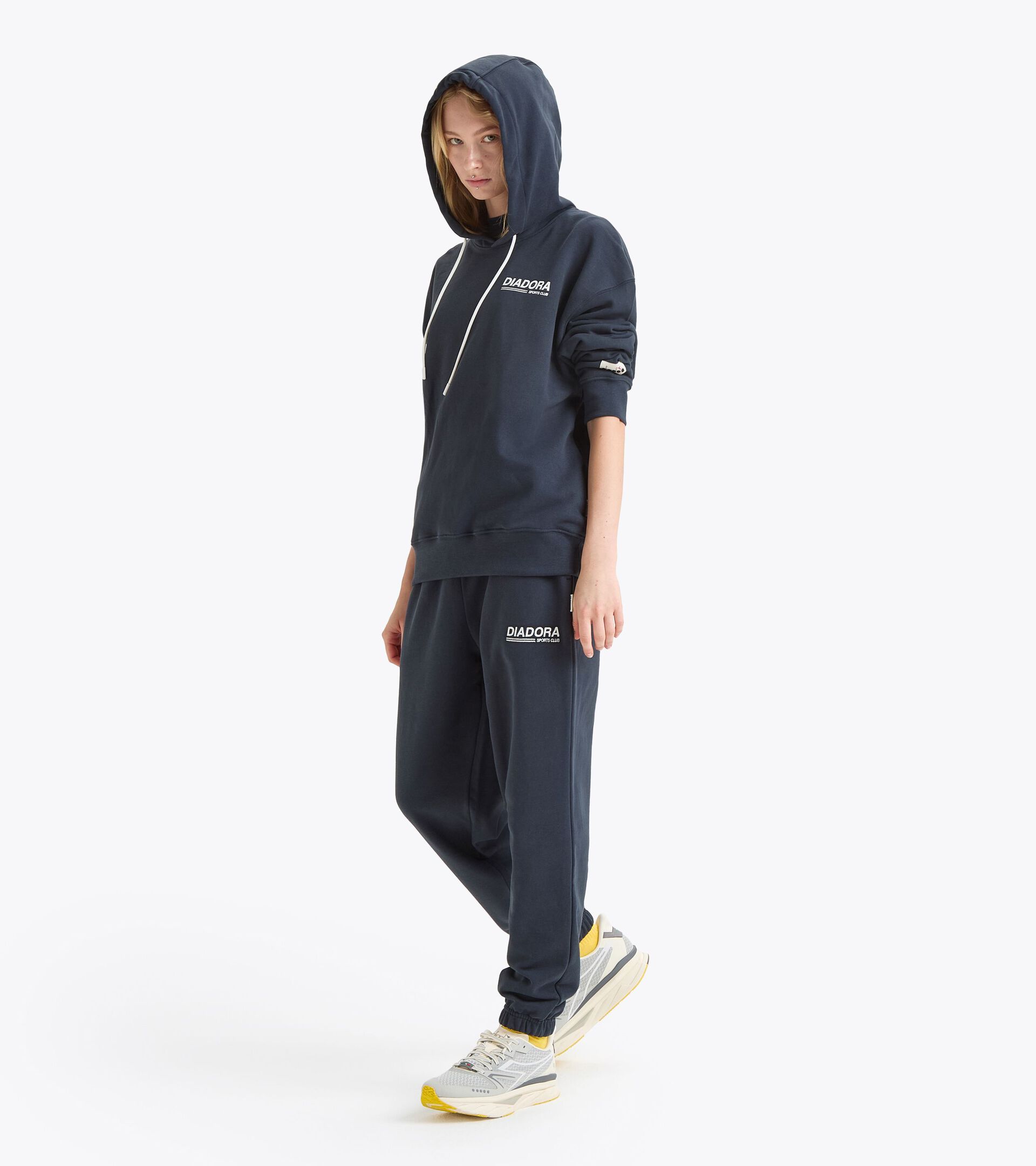 Hoodie Legacy comfort fit - Made in Italy - Gender Neutral
 HOODIE LEGACY BLU PROFONDO - Diadora