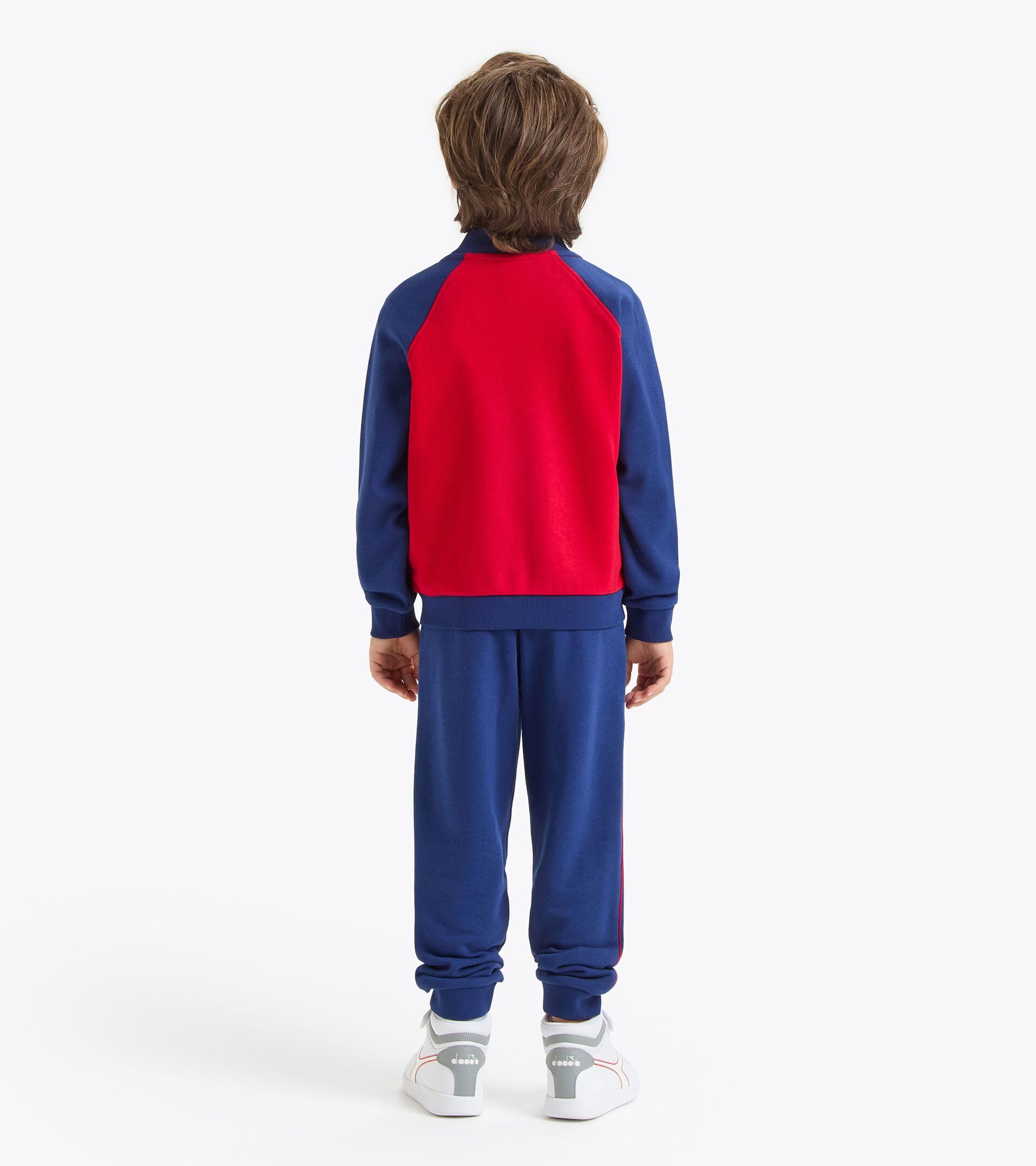 Coordinated tracksuit - Boys and girls  JU. TRACKSUIT FZ LOGO RED SALSA - Diadora