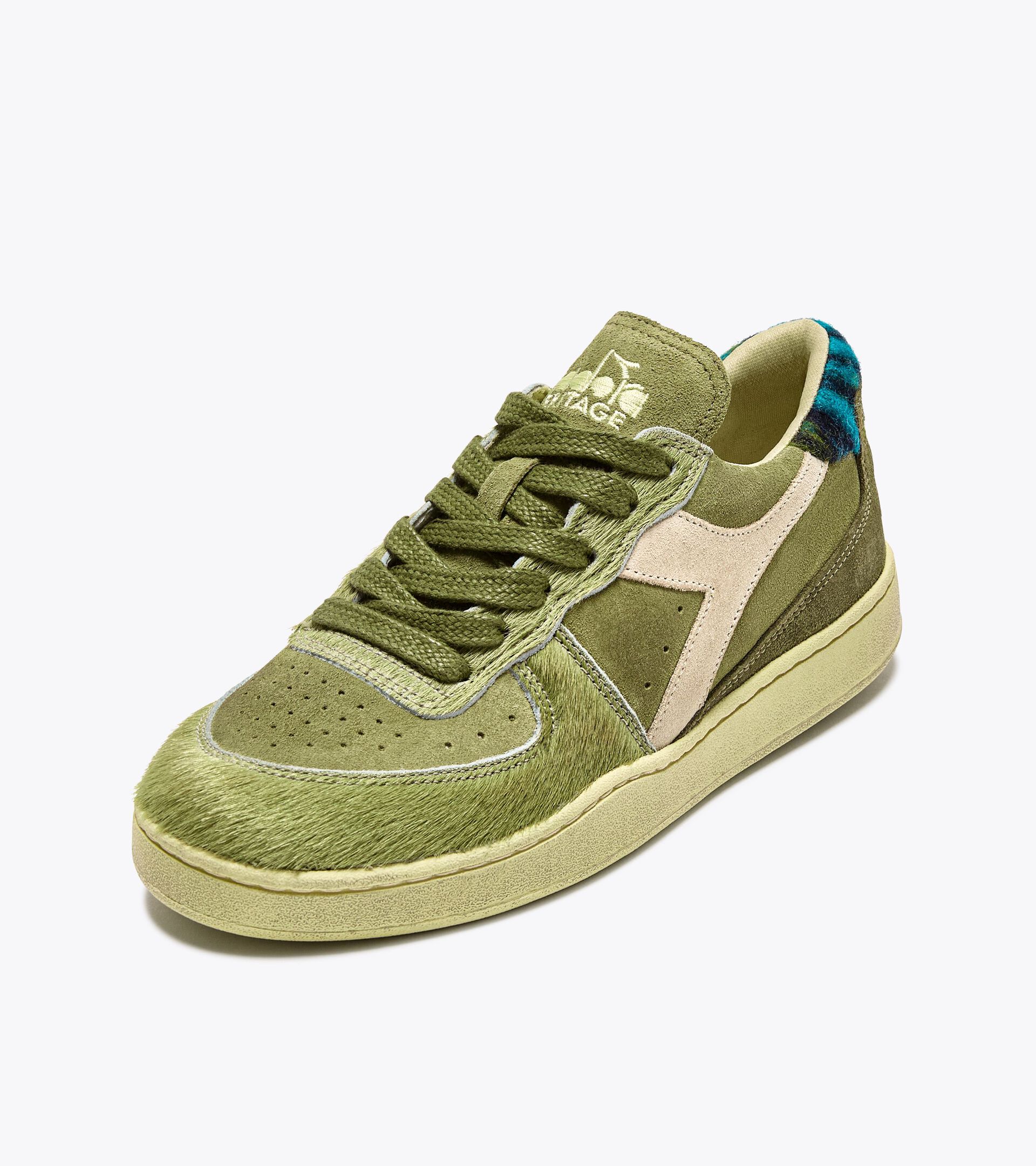 Zapatilla Heritage de piel - Mujer MI BASKET LOW ALASKA WN SAGE GREEN - Diadora