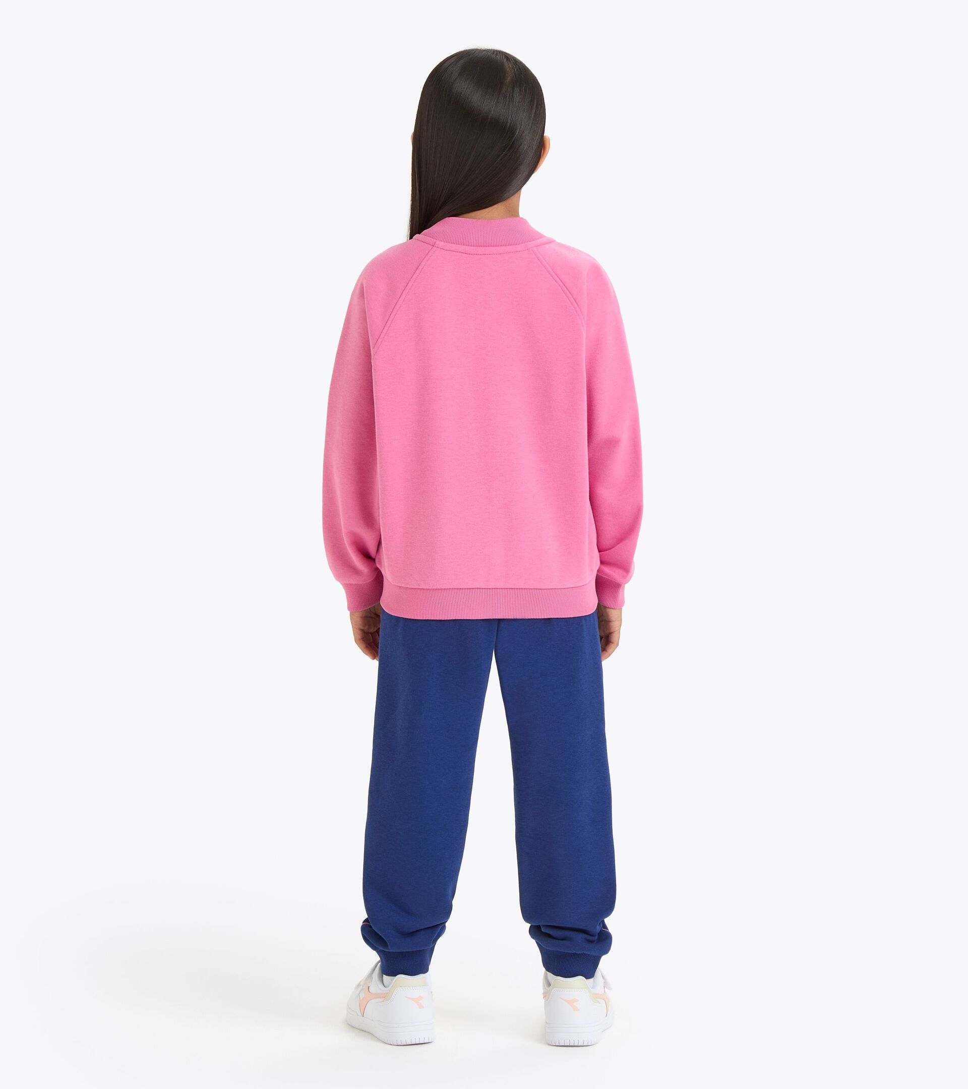 Coordinated tracksuit - Boys and girls  JU. TRACKSUIT FZ LOGO CHATEAU PINK - Diadora