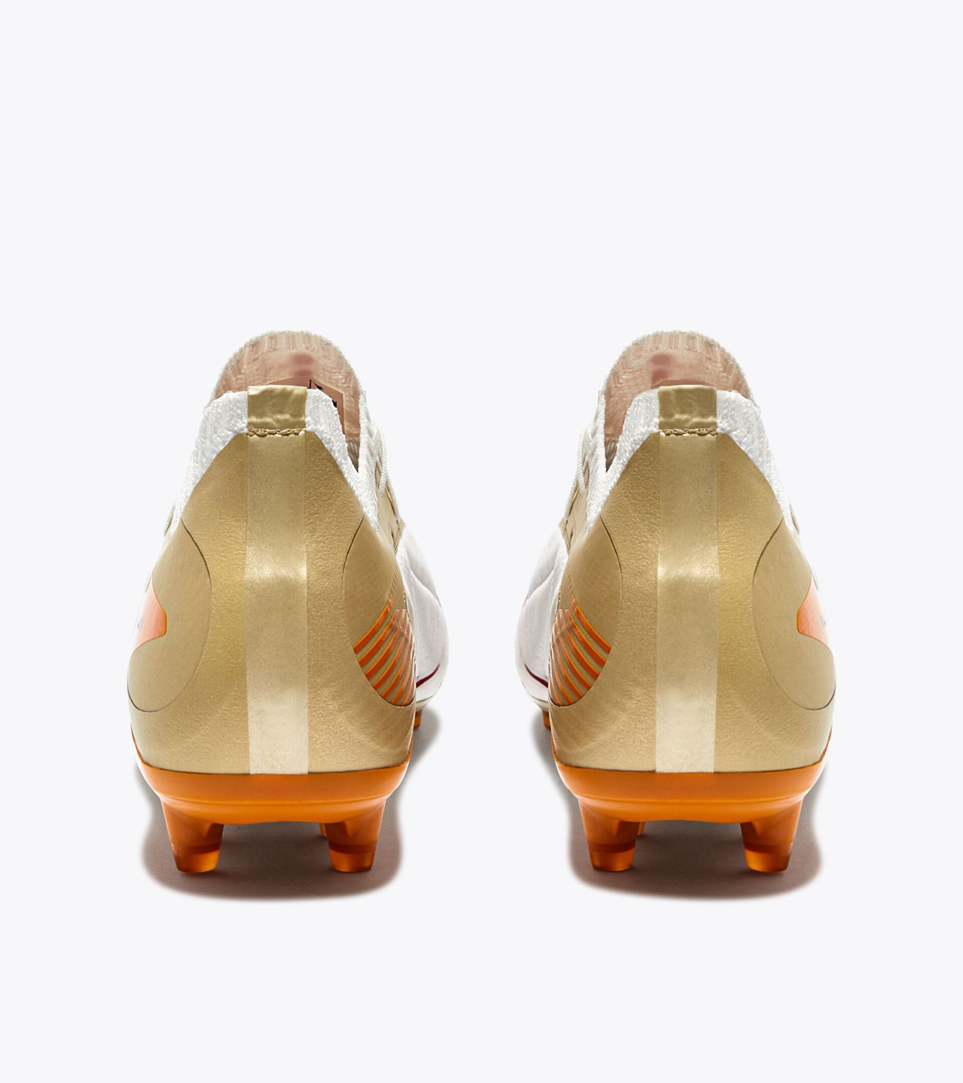 Leather calcio boots for firm grounds - Gender Neutral MAXIMUS ELITE SLX WHITE/CHILI PEPPER/RUSSET ORANGE - Diadora