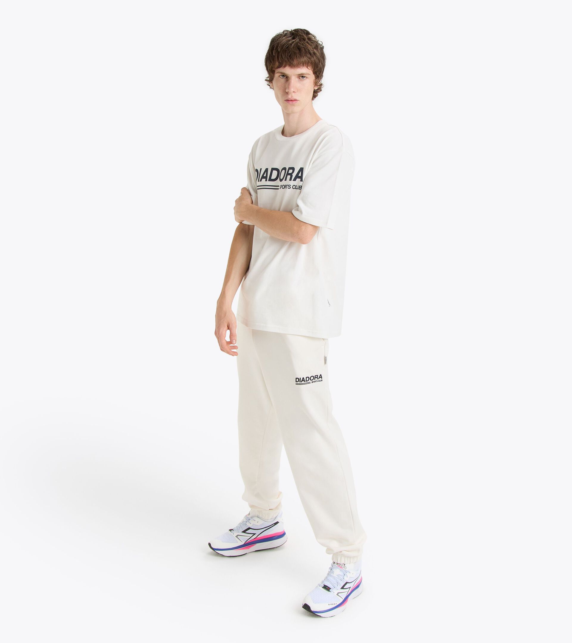 Legacy joggers with a comfort fit - Made in Italy - Gender Neutral
 PANTS LEGACY WHITE ALYSSUM - Diadora