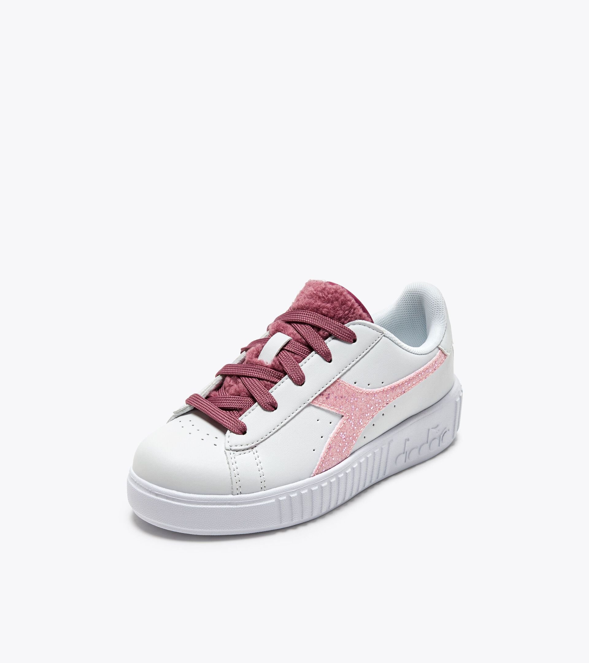 Sports shoes - Girls - 4 to 8 years old
 GAME STEP P PS FLUFFY WHITE/RED VIOLET - Diadora