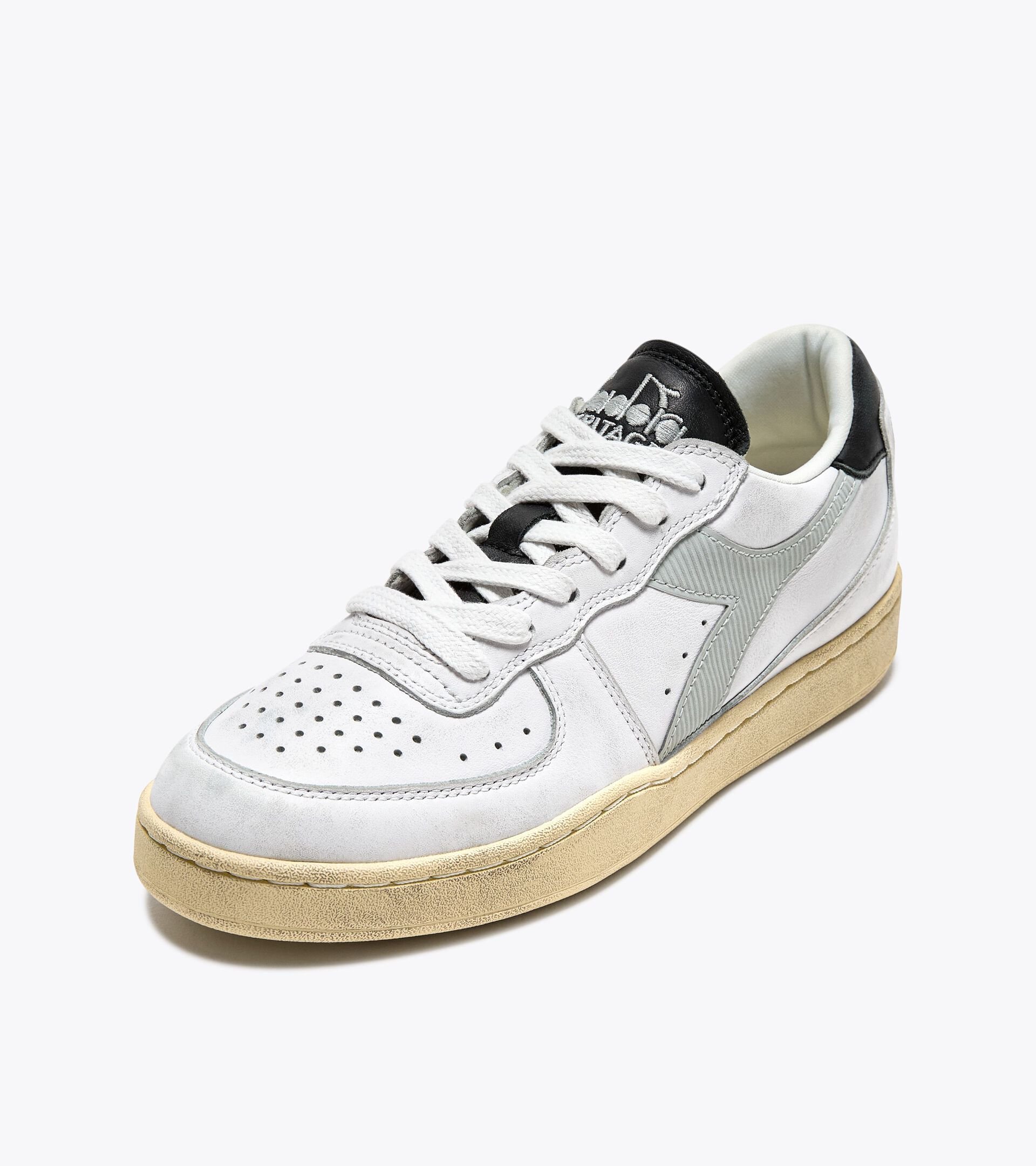 Sneakers Heritage en cuir - Genre neutre MI BASKET LOW USED BLANC/GRIS GLACIER - Diadora