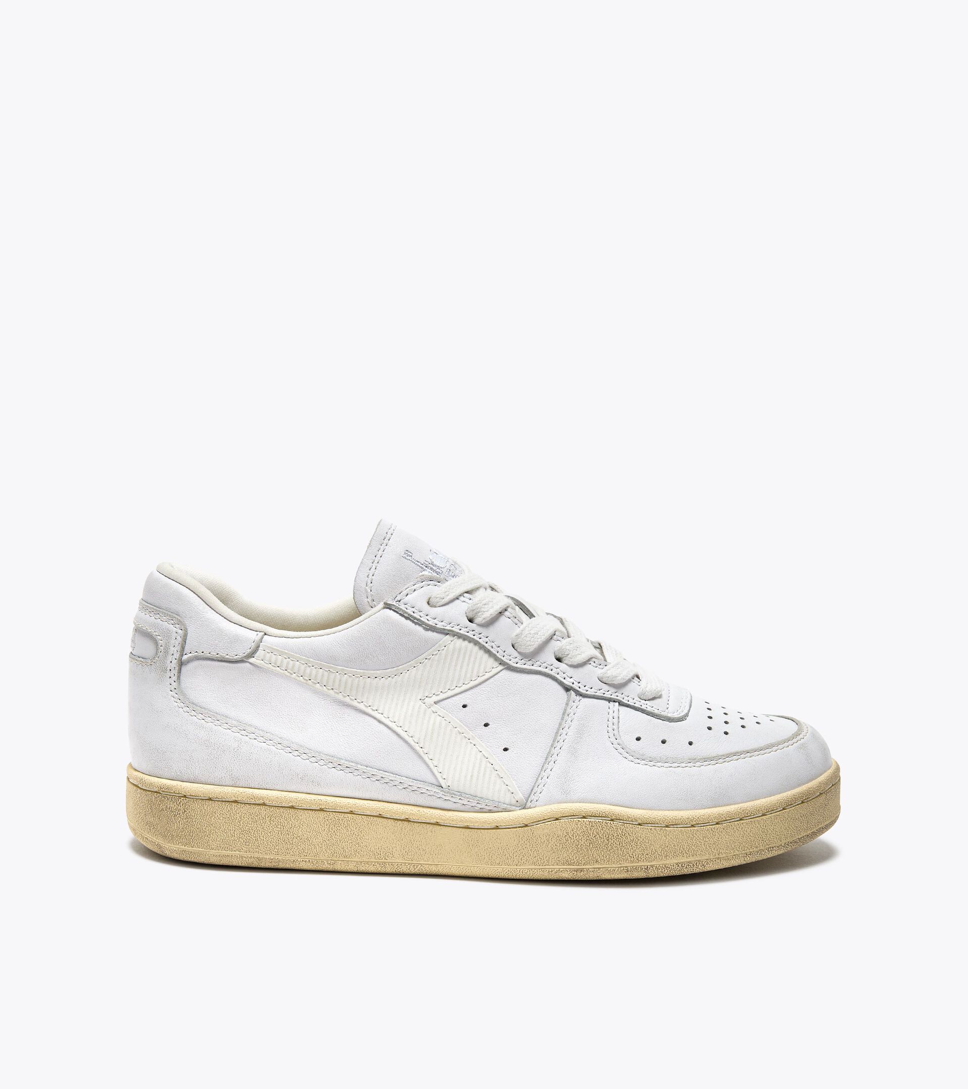 Sneaker Heritage aus Leder - Genderneutral MI BASKET LOW USED WEISS/WEISS - Diadora