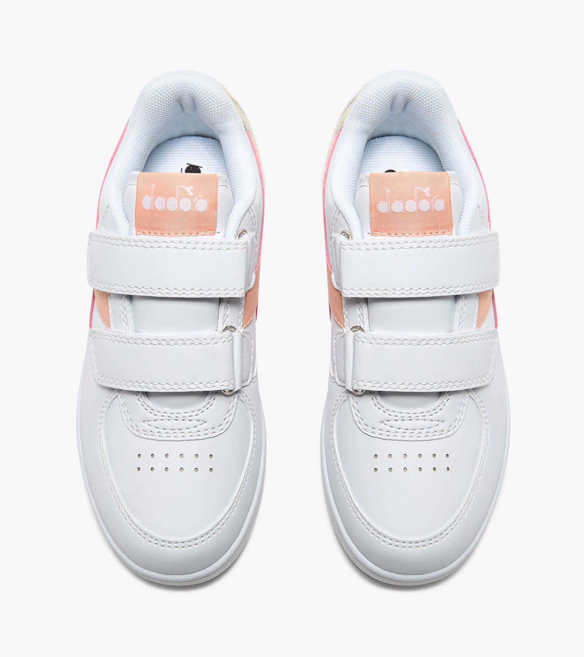 Sports shoes - Kids 4-8 years RAPTOR LOW PS WHITE/PEACH PARFAIT - Diadora