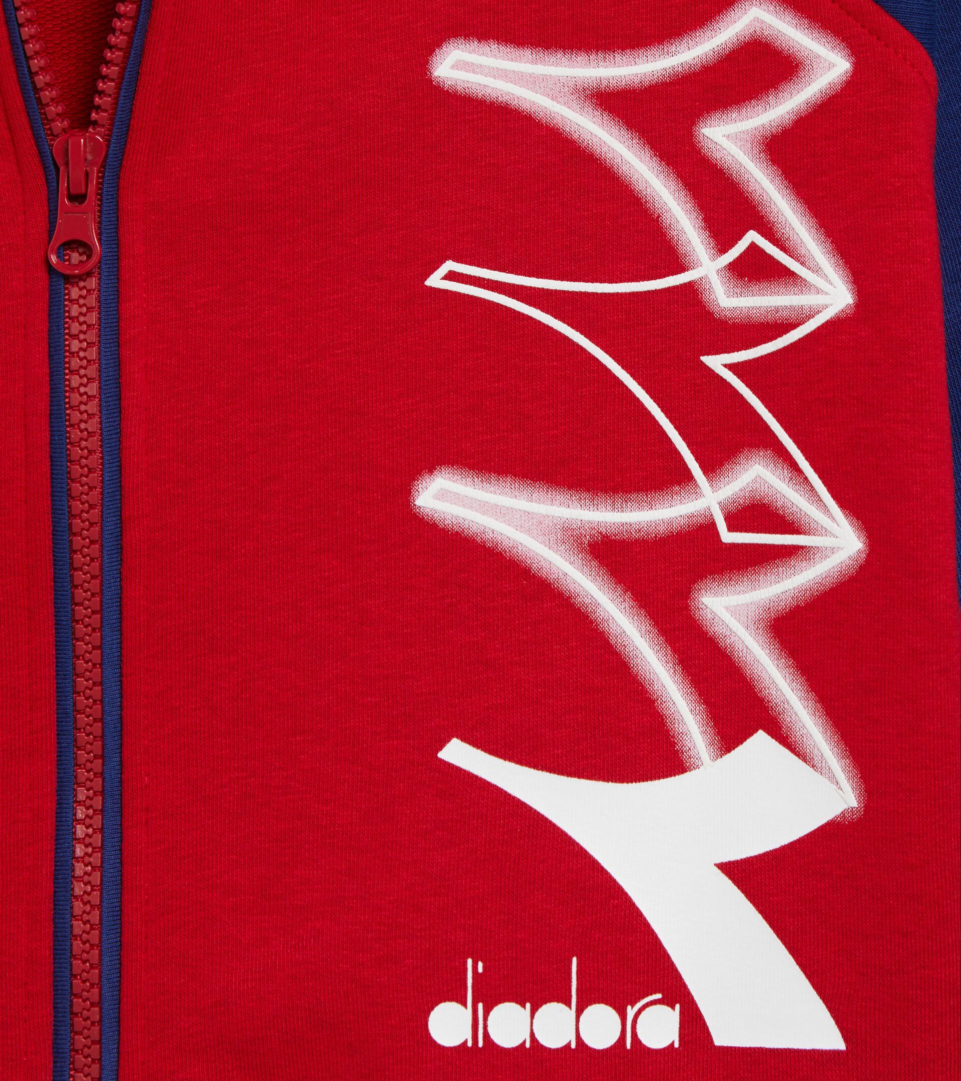 Coordinated tracksuit - Boys and girls  JU. TRACKSUIT FZ LOGO RED SALSA - Diadora