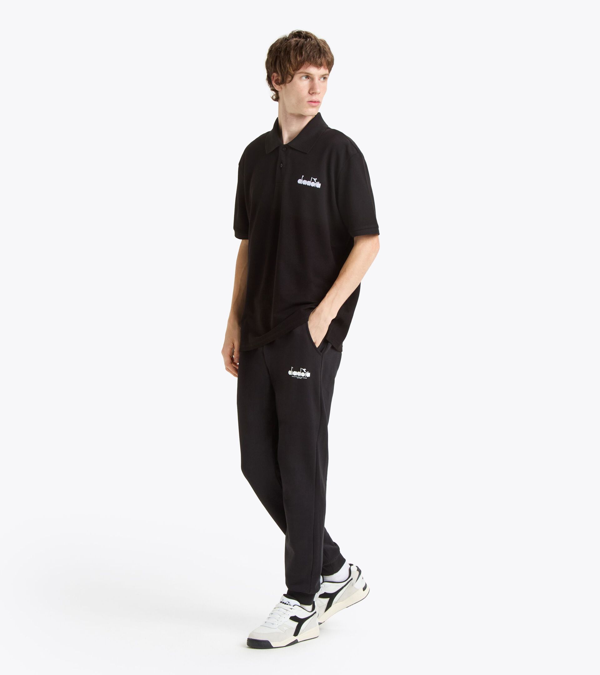 Piqué cotton polo - Men’s POLO SS LOGO BLACK - Diadora