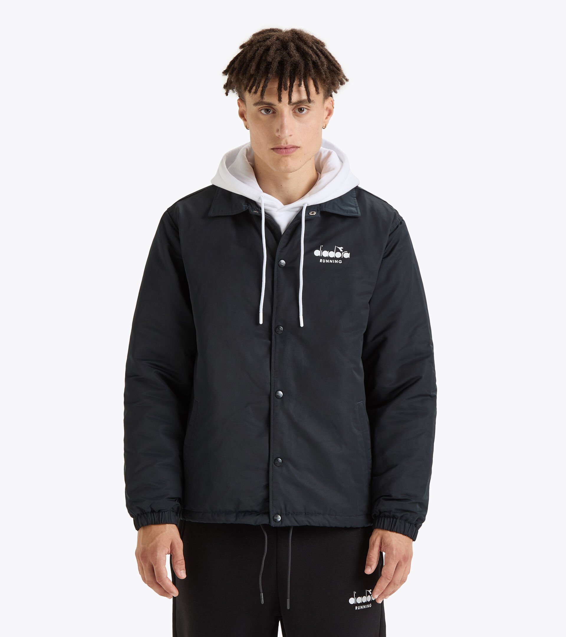 Squadra di Corsa windproof coach jacket - Gender Neutral JACKET COACH SQUADRA DI CORSA BLACK - Diadora