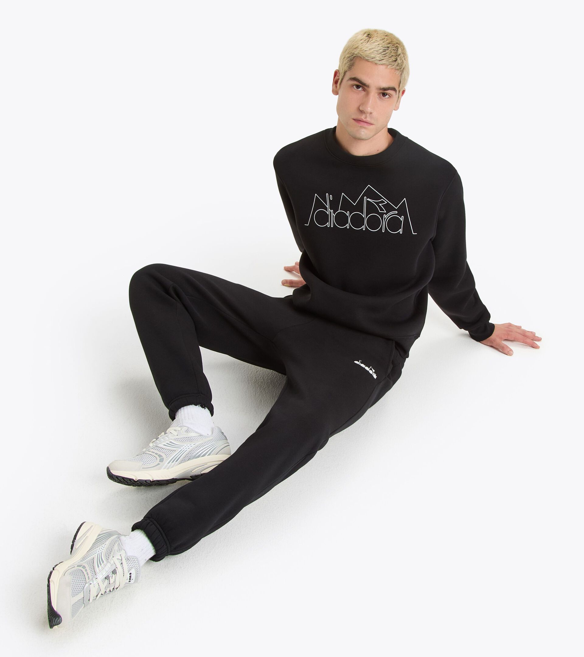 Sweat-shirt de sport - Genre neutre SWEATSHIRT CREW ROUTE NOIR - Diadora