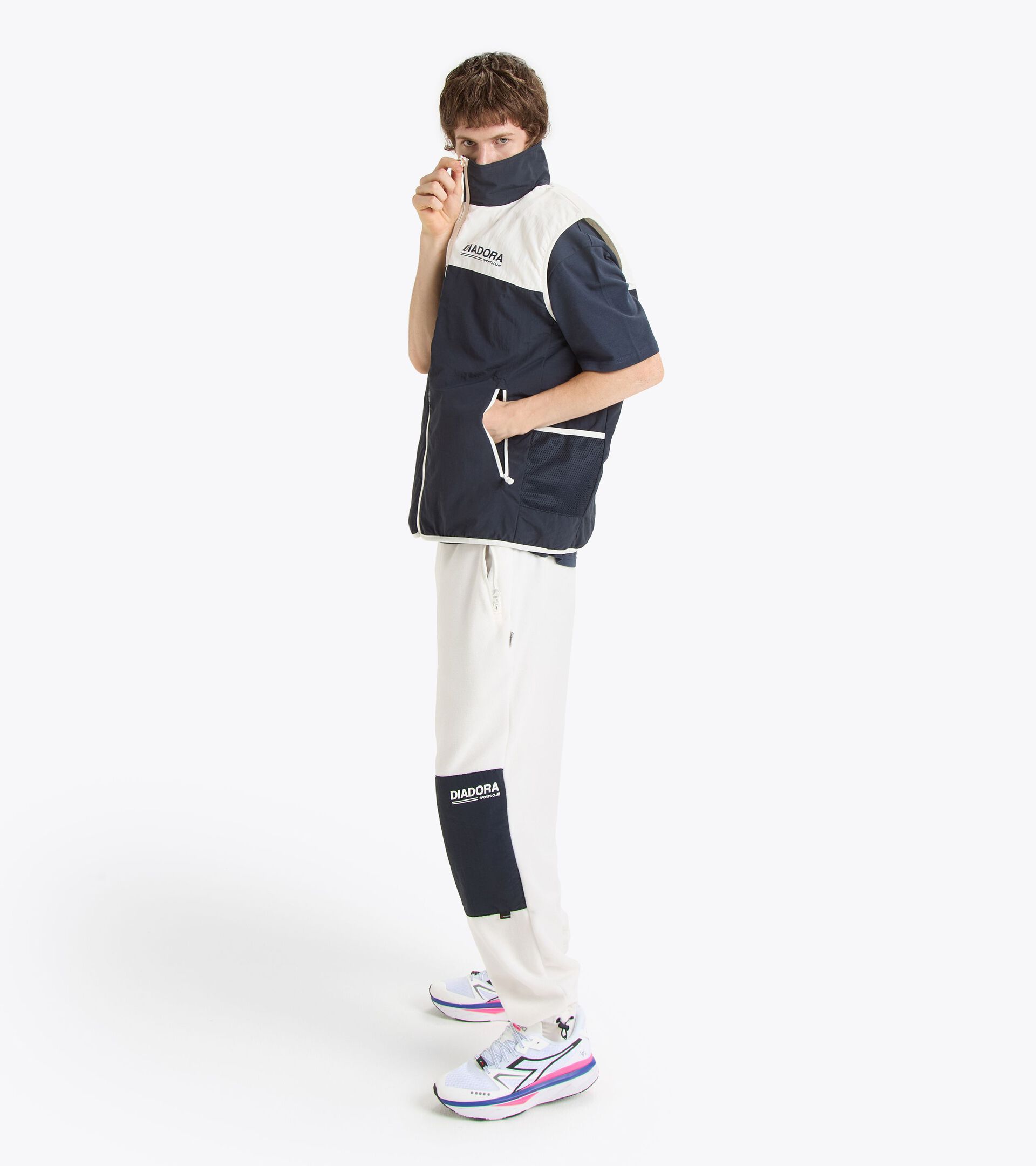 Legacy windproof vest - Made in Italy - Gender Neutral VEST INSULATED LEGACY BLUE DENIM - Diadora